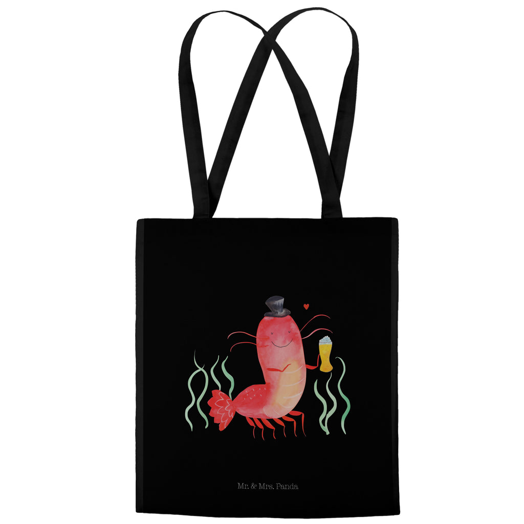 Tragetasche Hummer mit Weizen Beuteltasche, Beutel, Einkaufstasche, Jutebeutel, Stoffbeutel, Meerestiere, Meer, Urlaub, Garnele, Garnelen, Bier, Kochen, Männerhaushalt, Junggeselle, Junggesellin, Bierliebhaber, Kneipe, Gasthaus, Wirtschaft