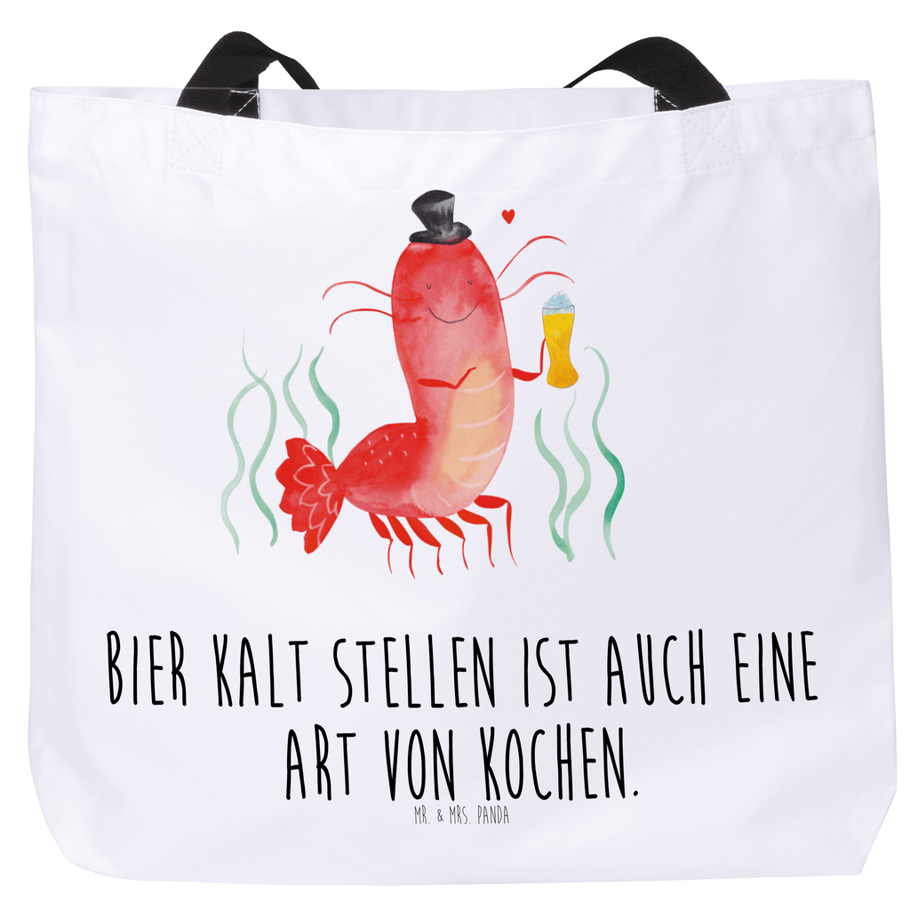Shopper Hummer mit Weizen Beutel, Einkaufstasche, Tasche, Strandtasche, Einkaufsbeutel, Shopper, Schultasche, Freizeittasche, Tragebeutel, Schulbeutel, Alltagstasche, Meerestiere, Meer, Urlaub, Garnele, Garnelen, Bier, Kochen, Männerhaushalt, Junggeselle, Junggesellin, Bierliebhaber, Kneipe, Gasthaus, Wirtschaft