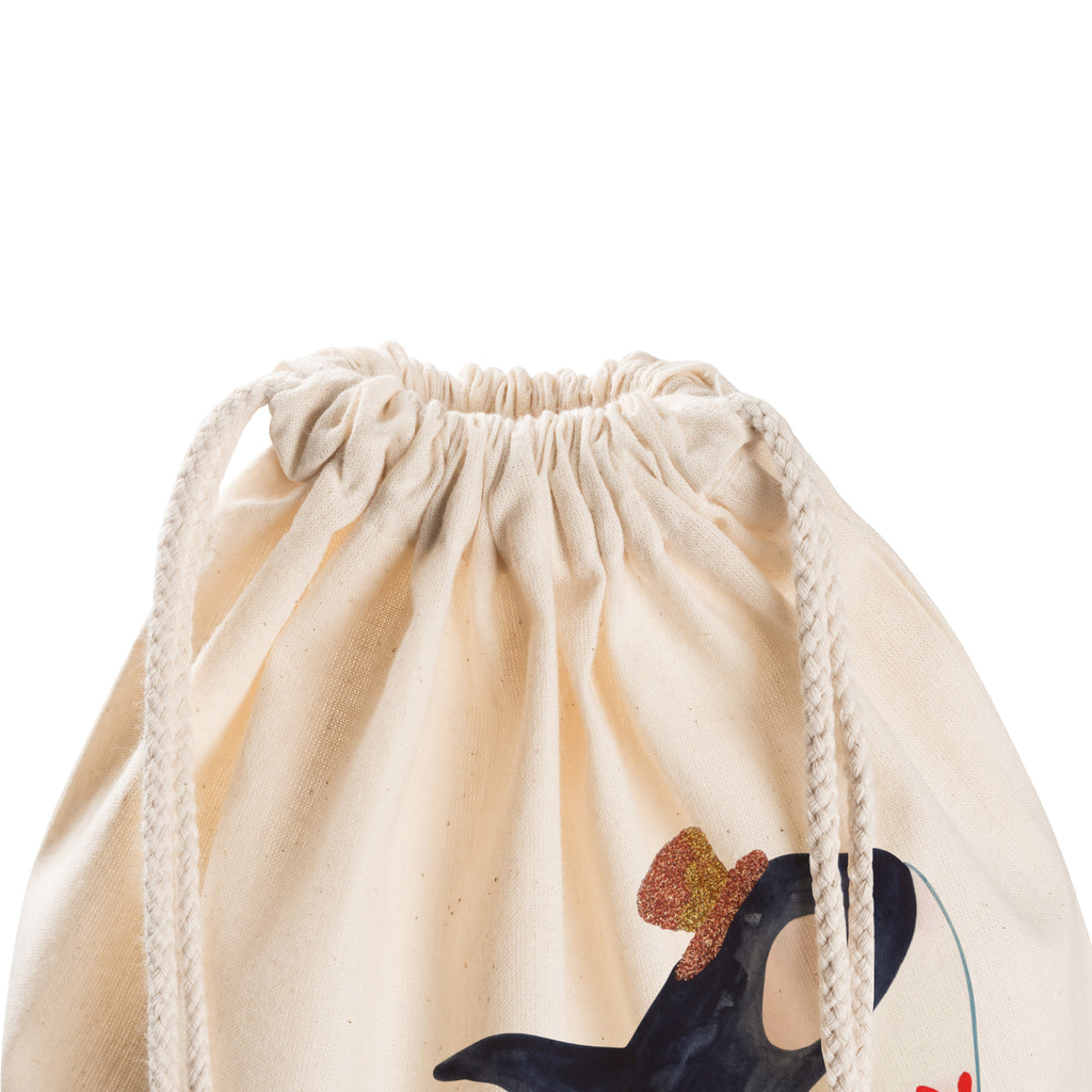 Sportbeutel Orca Zylinder Turnbeutel, Beutel, Sporttasche, Tasche, Stoffbeutel, Meerestiere, Meer, Urlaub, Narwal, Glitter, Konfetti, Glitzer, Geburtstag, Feier, Fete, Fest, Glückwunsch, Orca
