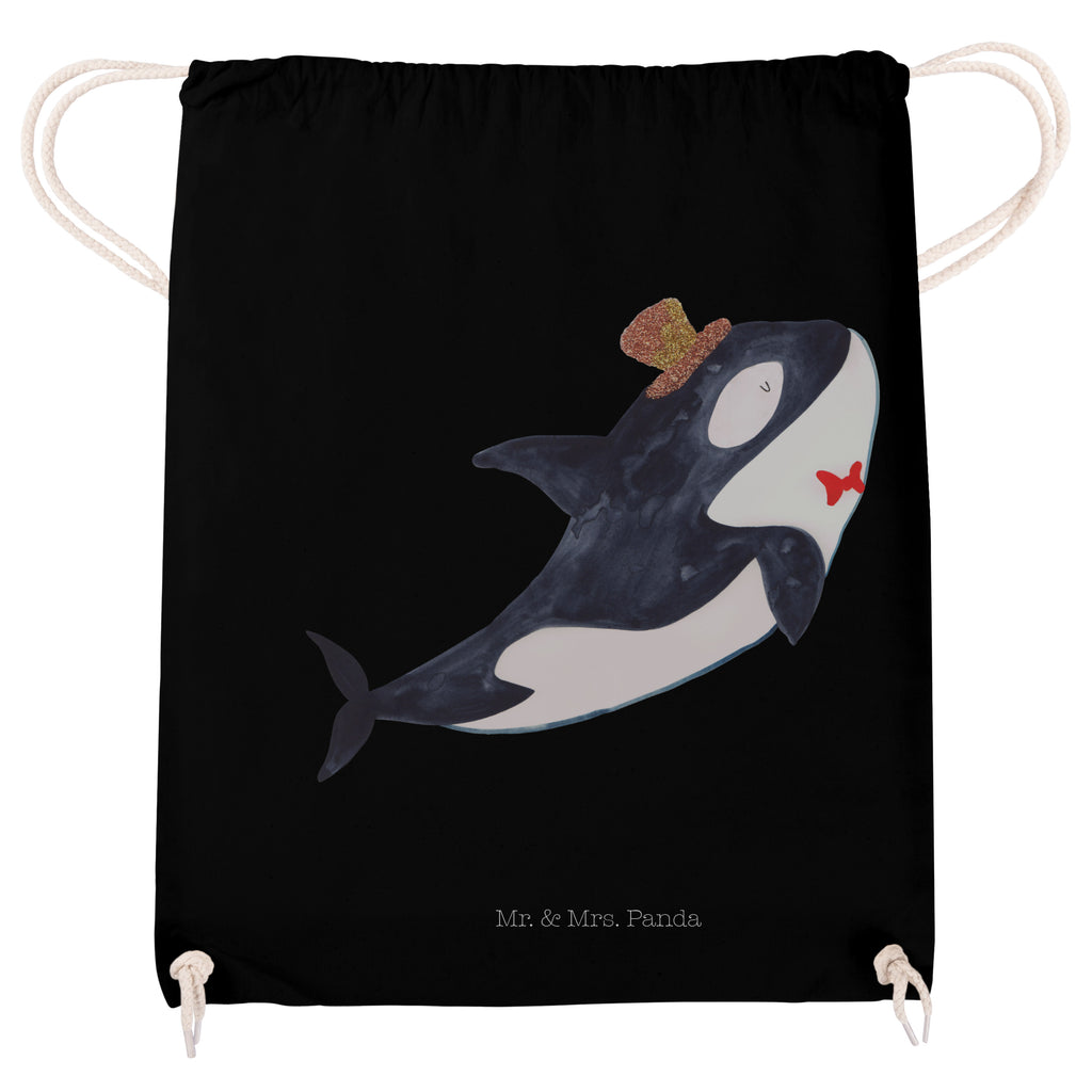 Sportbeutel Orca Zylinder Turnbeutel, Beutel, Sporttasche, Tasche, Stoffbeutel, Meerestiere, Meer, Urlaub, Narwal, Glitter, Konfetti, Glitzer, Geburtstag, Feier, Fete, Fest, Glückwunsch, Orca
