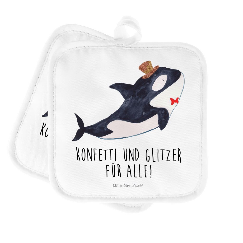 2er Set Topflappen  Orca Zylinder Topflappen, Topfuntersetzer, Ofenhandschuh, Topflappen Set, Topflappen lustig, Topflappen mit Spruch, Meerestiere, Meer, Urlaub, Narwal, Glitter, Konfetti, Glitzer, Geburtstag, Feier, Fete, Fest, Glückwunsch, Orca