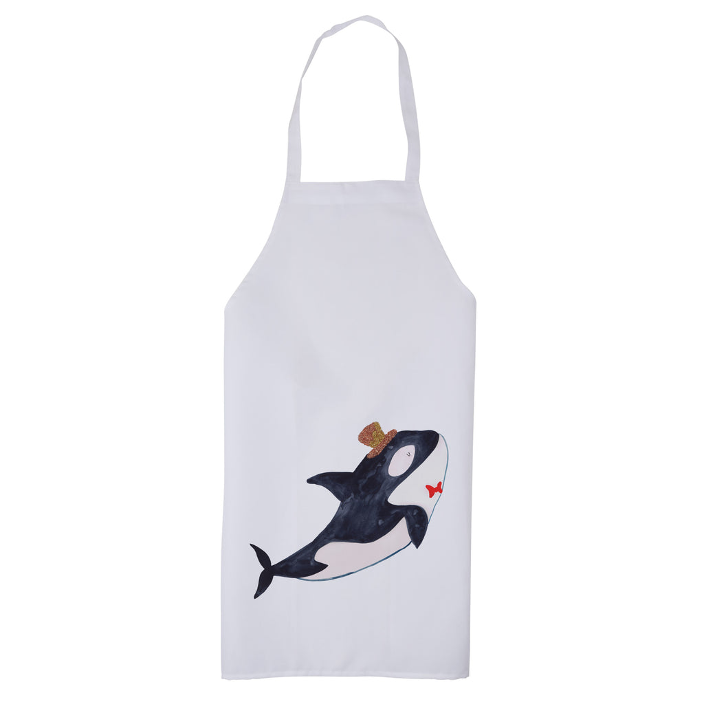 Kochschürze Orca Zylinder Schürze, Backschürze, Küchenschürze, Grillschürze, Latzschürze, Meerestiere, Meer, Urlaub, Narwal, Glitter, Konfetti, Glitzer, Geburtstag, Feier, Fete, Fest, Glückwunsch, Orca