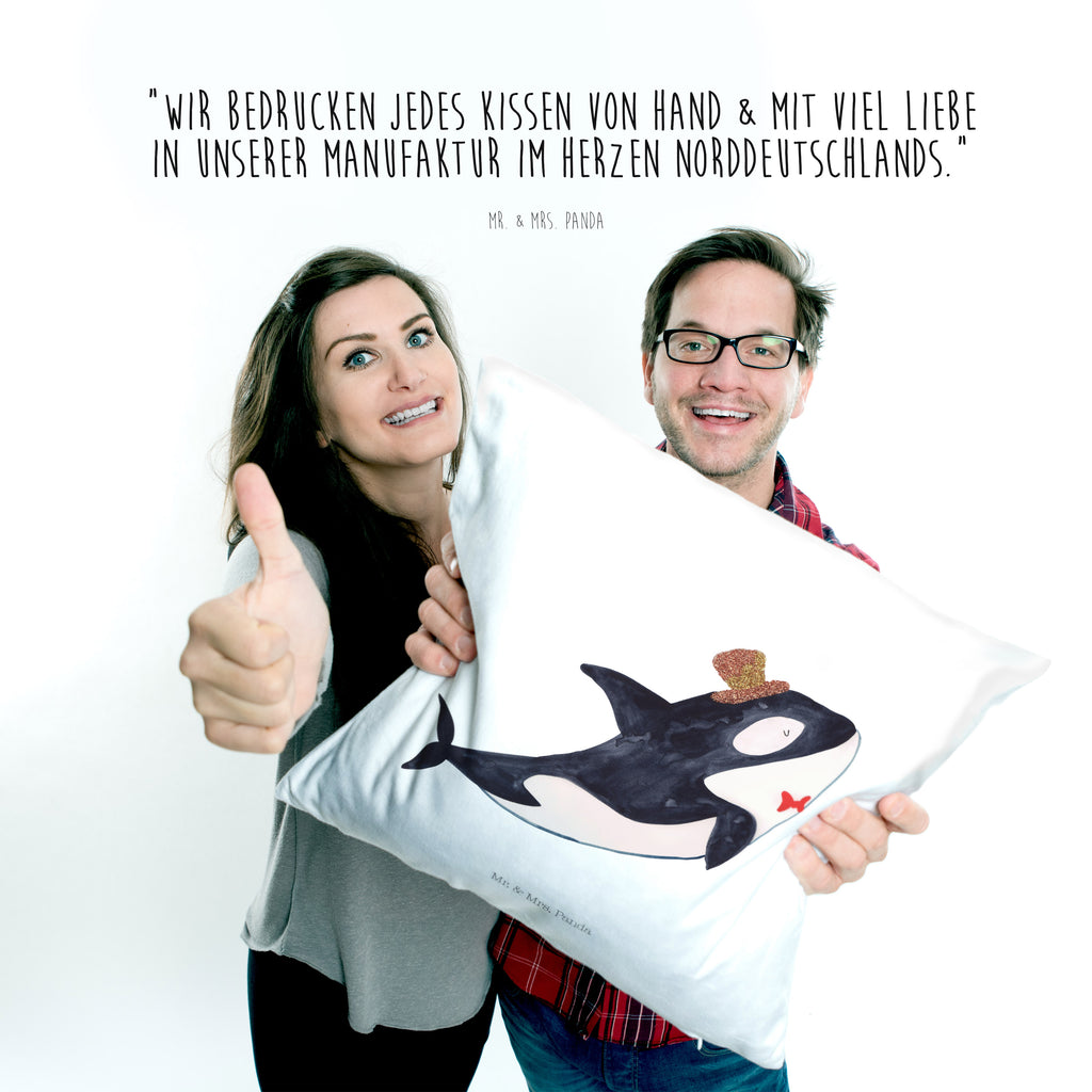 40x40 Kissen Orca Zylinder Kissenhülle, Kopfkissen, Sofakissen, Dekokissen, Motivkissen, Meerestiere, Meer, Urlaub, Narwal, Glitter, Konfetti, Glitzer, Geburtstag, Feier, Fete, Fest, Glückwunsch, Orca