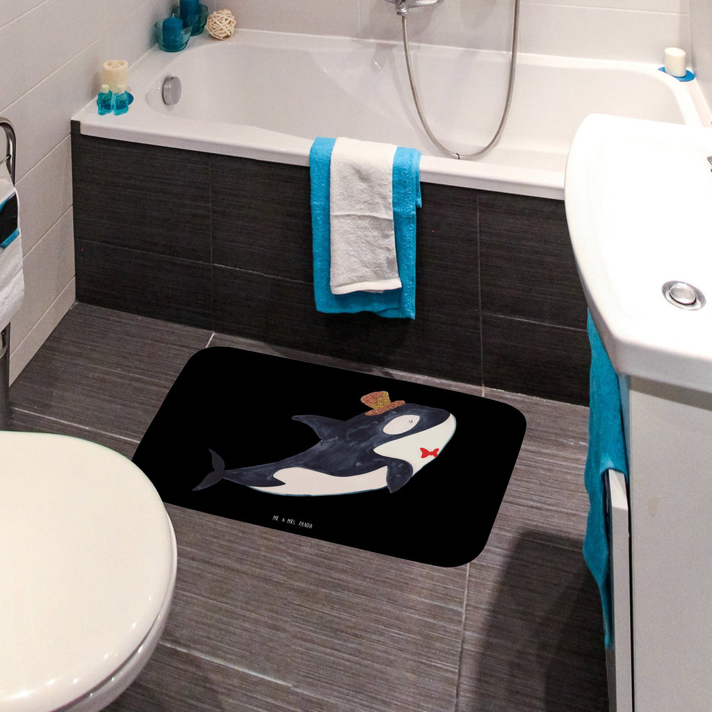 Badvorleger Orca Zylinder Badematte, Badteppich, Duschvorleger, Badezimmerteppich, Badezimmermatte, Badvorleger, Duschmatte, Duschteppich, Meerestiere, Meer, Urlaub, Narwal, Glitter, Konfetti, Glitzer, Geburtstag, Feier, Fete, Fest, Glückwunsch, Orca