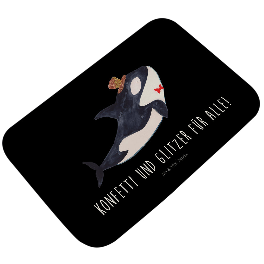 Badvorleger Orca Zylinder Badematte, Badteppich, Duschvorleger, Badezimmerteppich, Badezimmermatte, Badvorleger, Duschmatte, Duschteppich, Meerestiere, Meer, Urlaub, Narwal, Glitter, Konfetti, Glitzer, Geburtstag, Feier, Fete, Fest, Glückwunsch, Orca