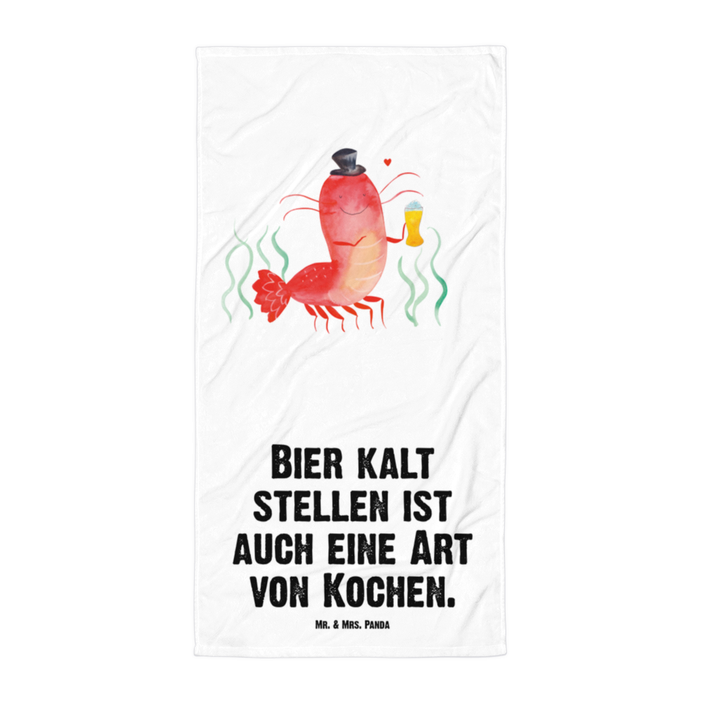XL Badehandtuch Hummer mit Weizen Handtuch, Badetuch, Duschtuch, Strandtuch, Saunatuch, Meerestiere, Meer, Urlaub, Garnele, Garnelen, Bier, Kochen, Männerhaushalt, Junggeselle, Junggesellin, Bierliebhaber, Kneipe, Gasthaus, Wirtschaft