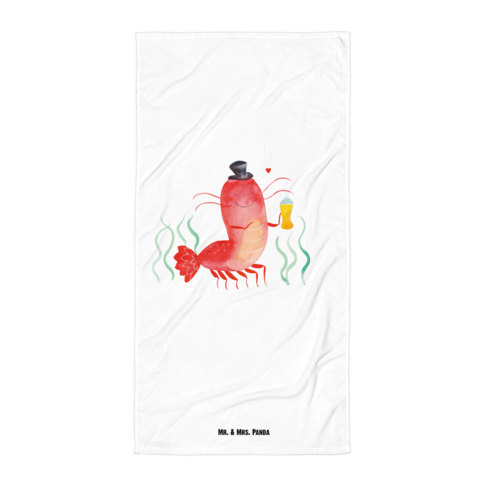 XL Badehandtuch Hummer mit Weizen Handtuch, Badetuch, Duschtuch, Strandtuch, Saunatuch, Meerestiere, Meer, Urlaub, Garnele, Garnelen, Bier, Kochen, Männerhaushalt, Junggeselle, Junggesellin, Bierliebhaber, Kneipe, Gasthaus, Wirtschaft