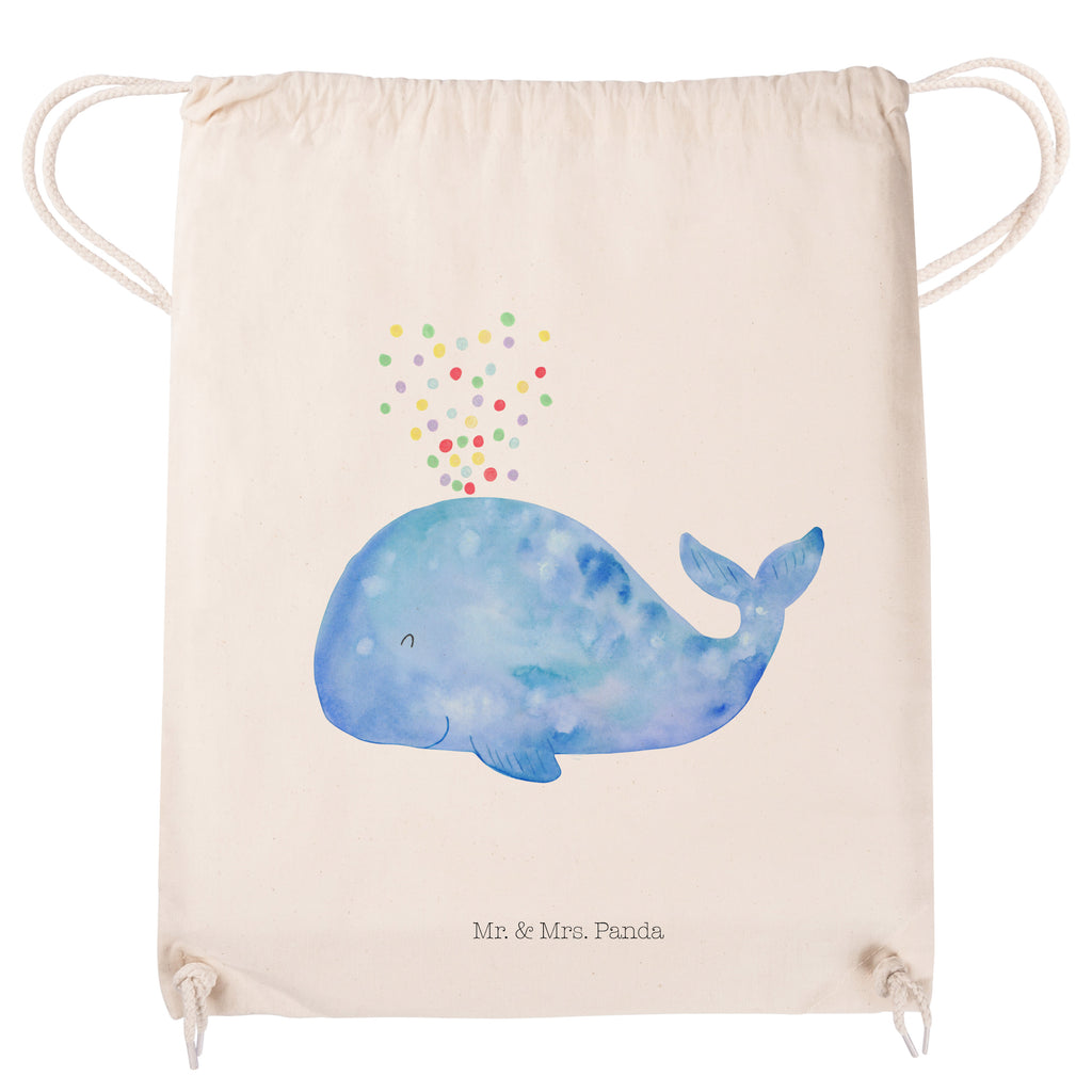 Sportbeutel Wal Konfetti Turnbeutel, Beutel, Sporttasche, Tasche, Stoffbeutel, Meerestiere, Meer, Urlaub, Wal, Konfetti, Wale, Motivation, Neuanfang, Trennung, Diät, Abnehmen, Neustart, Lebensabschnitt, Geburtstag