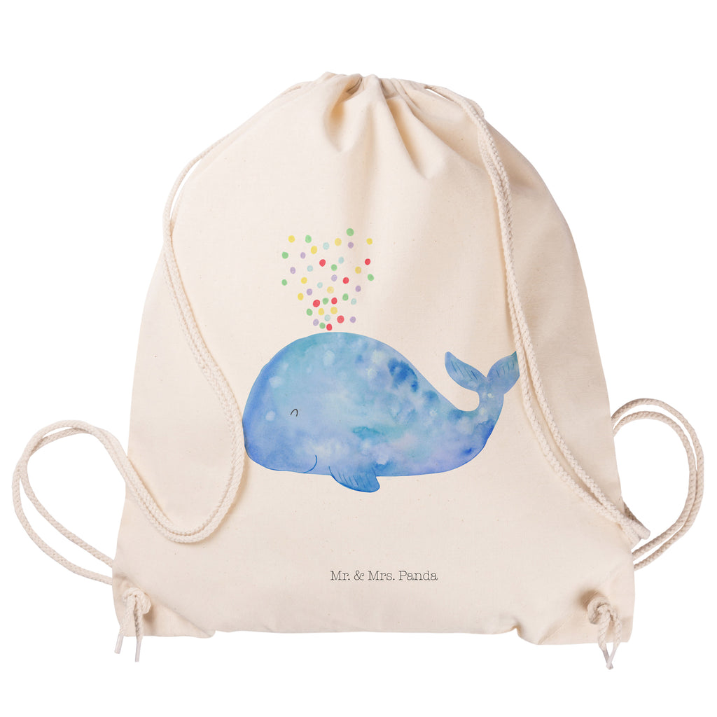 Sportbeutel Wal Konfetti Turnbeutel, Beutel, Sporttasche, Tasche, Stoffbeutel, Meerestiere, Meer, Urlaub, Wal, Konfetti, Wale, Motivation, Neuanfang, Trennung, Diät, Abnehmen, Neustart, Lebensabschnitt, Geburtstag