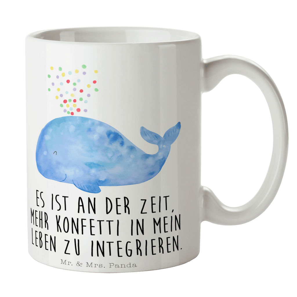 Tasse Wal Konfetti Wal, Konfetti, Wale, Motivation, Neuanfang, Trennung, Diät, Abnehmen, Neustart, Lebensabschnitt, Geburtstag,  Becher, Kaffeetasse, Kaffeebecher, Tee, Frühstück, Büro  Meerestiere, Meer, Urlaub