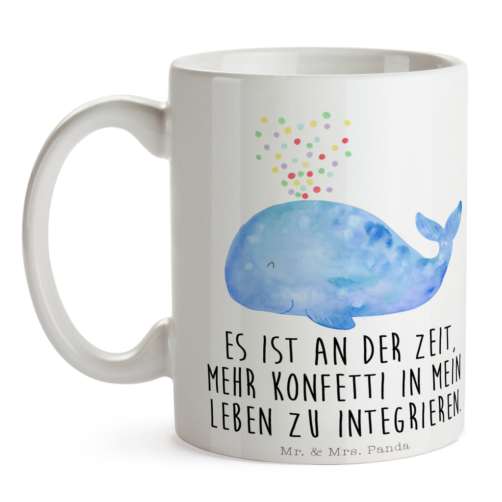 Tasse Wal Konfetti Wal, Konfetti, Wale, Motivation, Neuanfang, Trennung, Diät, Abnehmen, Neustart, Lebensabschnitt, Geburtstag,  Becher, Kaffeetasse, Kaffeebecher, Tee, Frühstück, Büro  Meerestiere, Meer, Urlaub