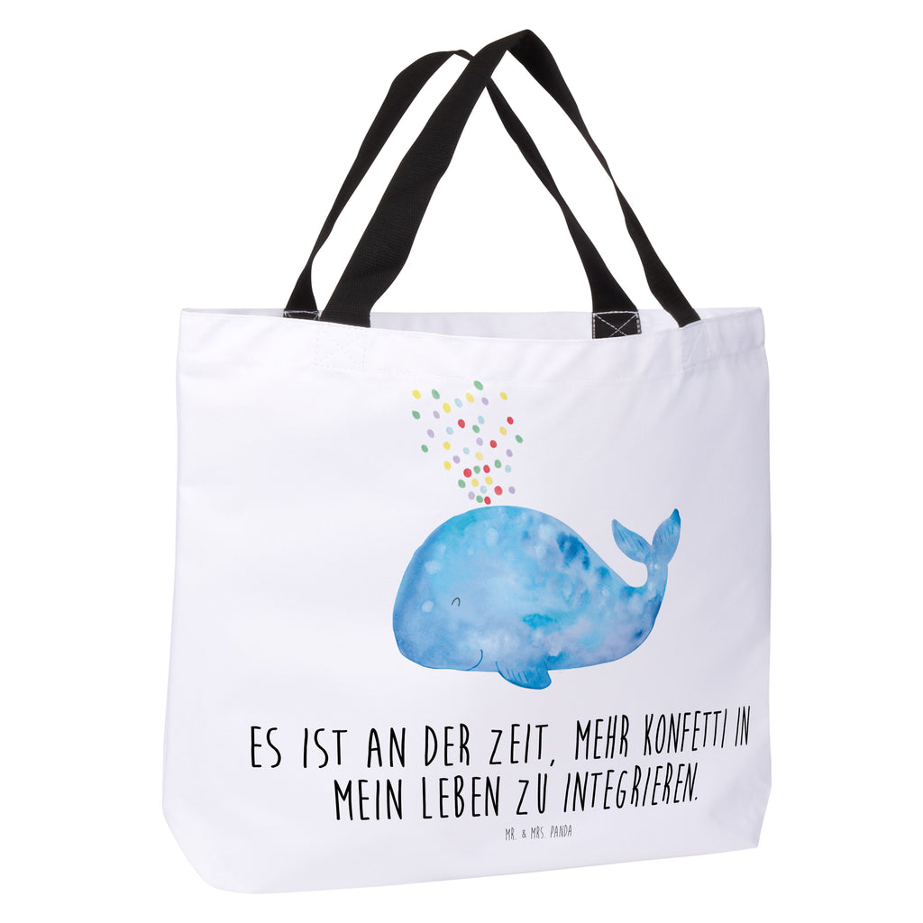 Shopper Wal Konfetti Beutel, Einkaufstasche, Tasche, Strandtasche, Einkaufsbeutel, Shopper, Schultasche, Freizeittasche, Tragebeutel, Schulbeutel, Alltagstasche, Meerestiere, Meer, Urlaub, Wal, Konfetti, Wale, Motivation, Neuanfang, Trennung, Diät, Abnehmen, Neustart, Lebensabschnitt, Geburtstag