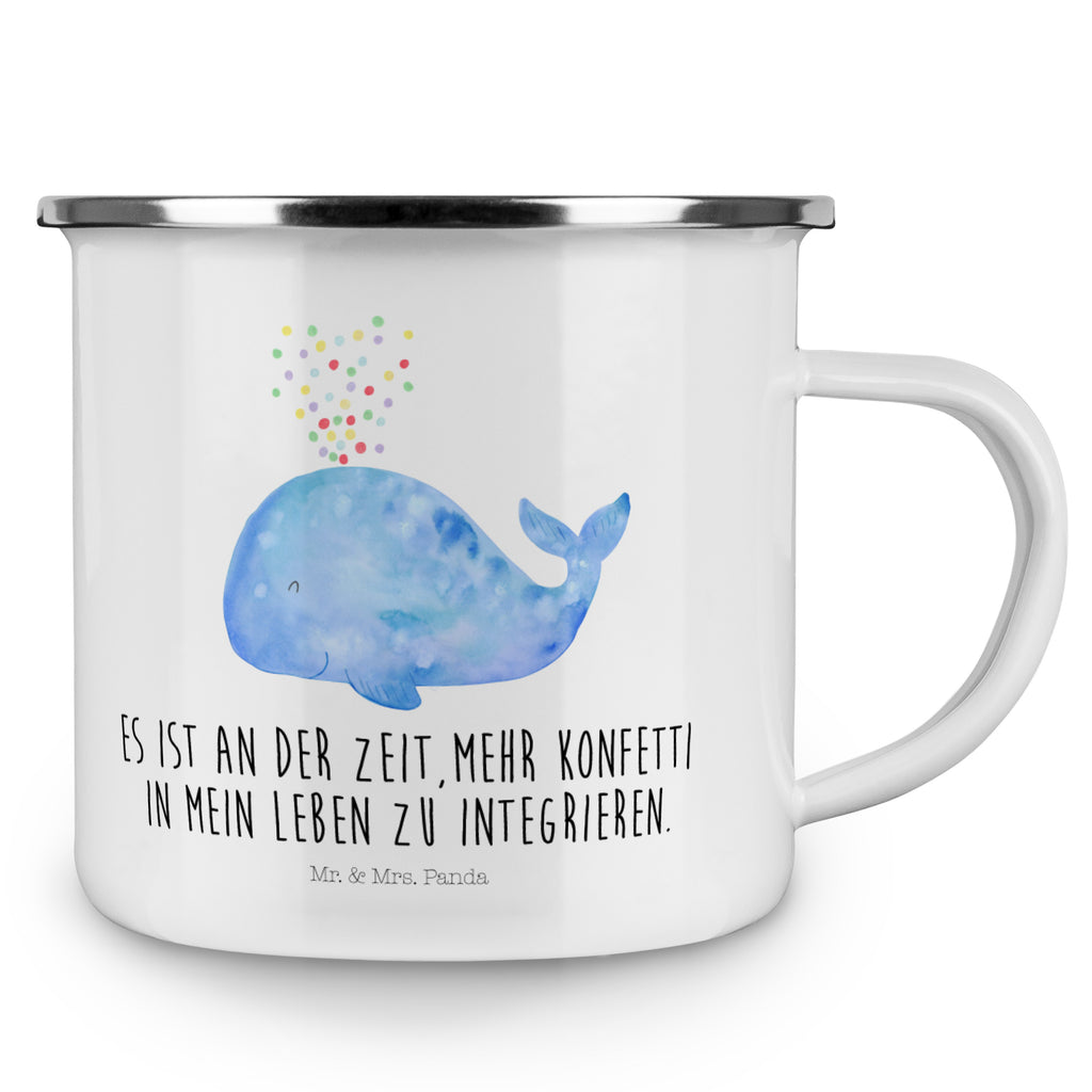 Camping Emaille Tasse Wal Konfetti Campingtasse, Trinkbecher, Metalltasse, Outdoor Tasse, Emaille Trinkbecher, Blechtasse Outdoor, Emaille Campingbecher, Edelstahl Trinkbecher, Metalltasse für Camping, Kaffee Blechtasse, Camping Tasse Metall, Meerestiere, Meer, Urlaub, Wal, Konfetti, Wale, Motivation, Neuanfang, Trennung, Diät, Abnehmen, Neustart, Lebensabschnitt, Geburtstag