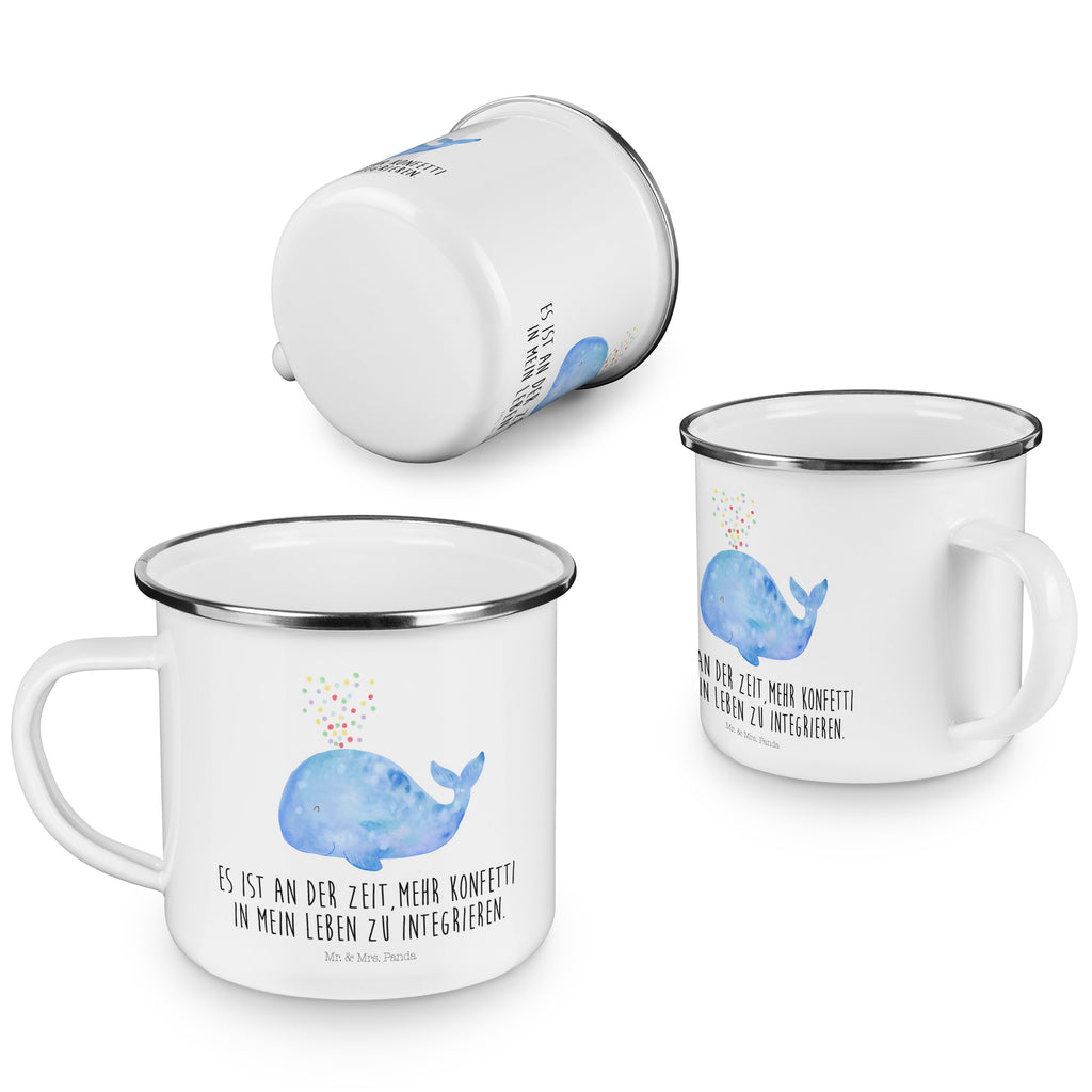 Camping Emaille Tasse Wal Konfetti Campingtasse, Trinkbecher, Metalltasse, Outdoor Tasse, Emaille Trinkbecher, Blechtasse Outdoor, Emaille Campingbecher, Edelstahl Trinkbecher, Metalltasse für Camping, Kaffee Blechtasse, Camping Tasse Metall, Meerestiere, Meer, Urlaub, Wal, Konfetti, Wale, Motivation, Neuanfang, Trennung, Diät, Abnehmen, Neustart, Lebensabschnitt, Geburtstag
