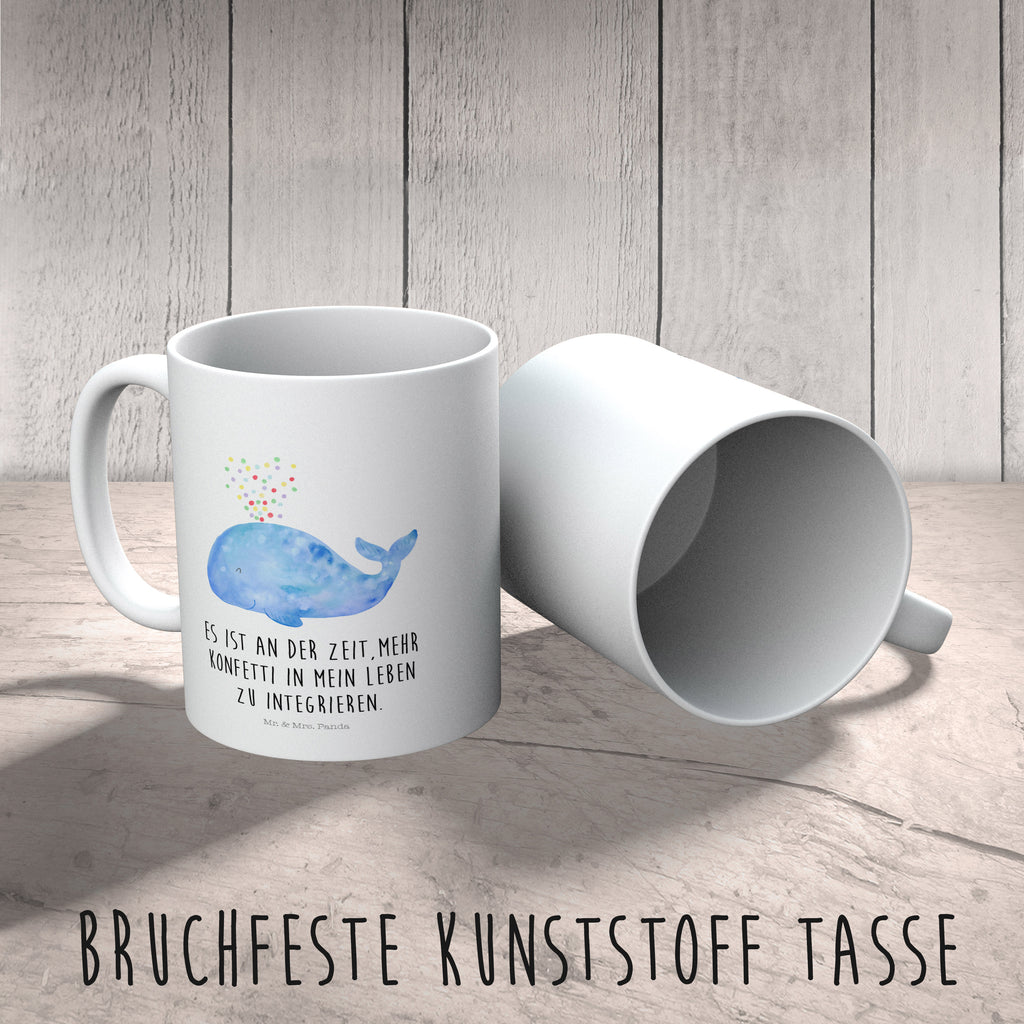 Kindertasse Wal Konfetti Kunststoff Tasse, Kindergarten, Tasse, Trinkbecher, Camping Becher, Kaffeetasse, Kunststoffbecher, Kindergartenbecher, Outdoorgeschirr, Kunststoffgeschirr, Reisebecher, Reisetasse, Kinderbecher, Meerestiere, Meer, Urlaub, Wal, Konfetti, Wale, Motivation, Neuanfang, Trennung, Diät, Abnehmen, Neustart, Lebensabschnitt, Geburtstag