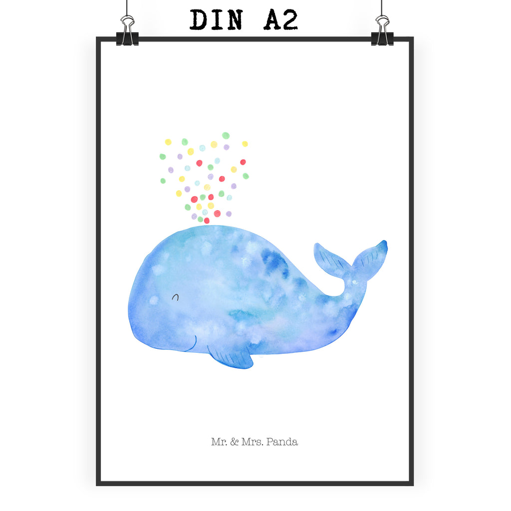 Poster Wal Konfetti Poster, Wandposter, Bild, Wanddeko, Küchenposter, Kinderposter, Wanddeko Bild, Raumdekoration, Wanddekoration, Handgemaltes Poster, Mr. & Mrs. Panda Poster, Designposter, Kunstdruck, Posterdruck, Meerestiere, Meer, Urlaub, Wal, Konfetti, Wale, Motivation, Neuanfang, Trennung, Diät, Abnehmen, Neustart, Lebensabschnitt, Geburtstag