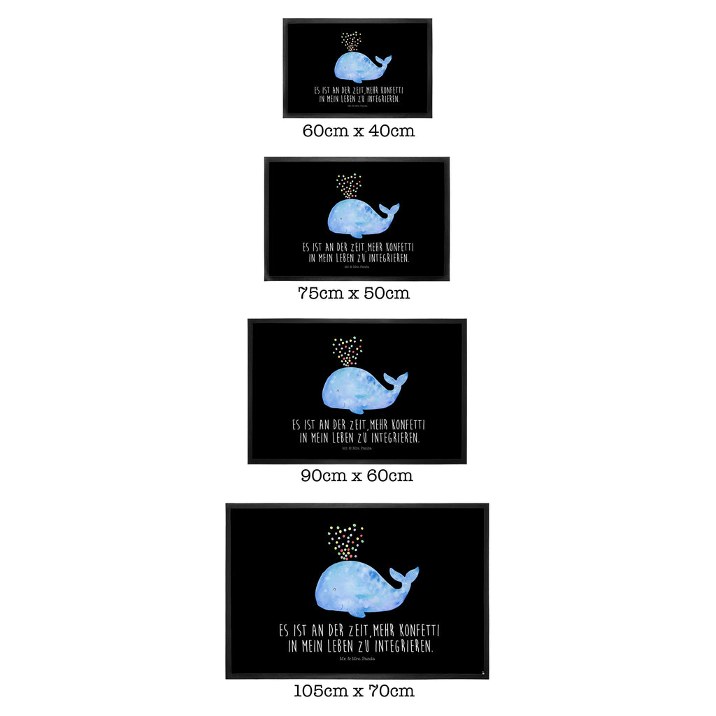 Fußmatte Wal Konfetti Wal, Konfetti, Wale, Motivation, Neuanfang, Trennung, Diät, Abnehmen, Neustart, Lebensabschnitt, Geburtstag,  Türvorleger, Schmutzmatte, Fußabtreter, Matte, Schmutzfänger, Fußabstreifer, Schmutzfangmatte, Türmatte, Motivfußmatte,  Haustürmatte, Vorleger  Meerestiere, Meer, Urlaub