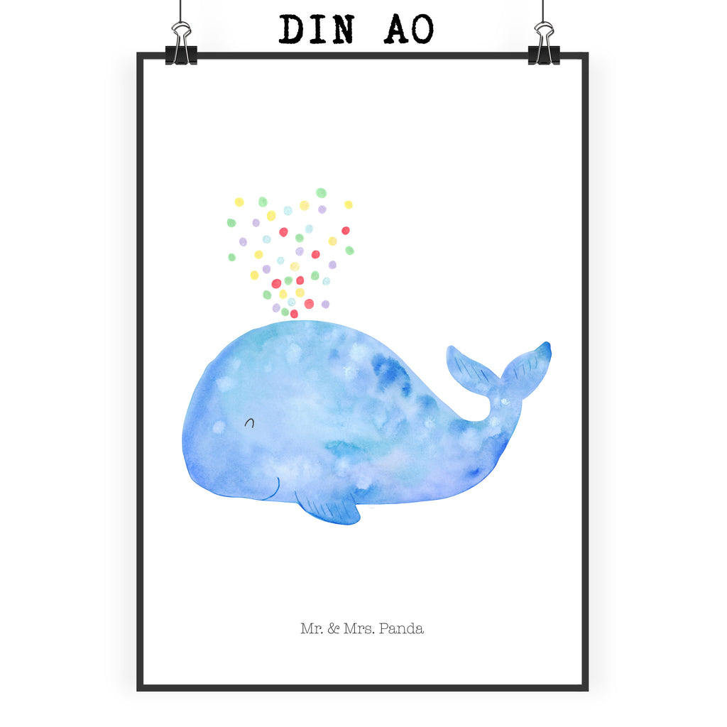 Poster Wal Konfetti Poster, Wandposter, Bild, Wanddeko, Küchenposter, Kinderposter, Wanddeko Bild, Raumdekoration, Wanddekoration, Handgemaltes Poster, Mr. & Mrs. Panda Poster, Designposter, Kunstdruck, Posterdruck, Meerestiere, Meer, Urlaub, Wal, Konfetti, Wale, Motivation, Neuanfang, Trennung, Diät, Abnehmen, Neustart, Lebensabschnitt, Geburtstag