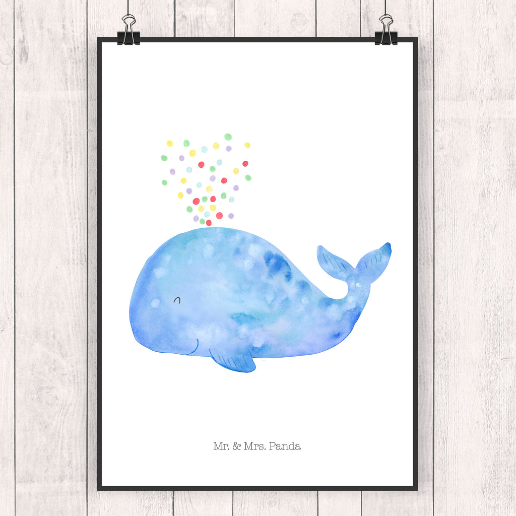 Poster Wal Konfetti Poster, Wandposter, Bild, Wanddeko, Küchenposter, Kinderposter, Wanddeko Bild, Raumdekoration, Wanddekoration, Handgemaltes Poster, Mr. & Mrs. Panda Poster, Designposter, Kunstdruck, Posterdruck, Meerestiere, Meer, Urlaub, Wal, Konfetti, Wale, Motivation, Neuanfang, Trennung, Diät, Abnehmen, Neustart, Lebensabschnitt, Geburtstag