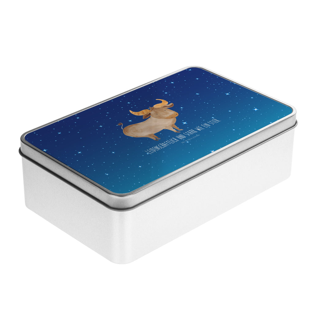 Metalldose rechteckig Sternzeichen Stier Blechdose, Metalldose, Blechbox, Container, Keksdose, Vorratsdose, Vorratsbox, Döschen, Versperbox, Vesperdose, Aufbewahrungsdose, Aufbewahrungsbox, Aluminiumdose, Dose, Tierkreiszeichen, Sternzeichen, Horoskop, Astrologie, Aszendent, Stier, Stier Geschenk, Stier Sternzeichen, Geschenk Mai, Geschenk April, Geburtstag Mai, Geburtstag April, Rind, Ochse
