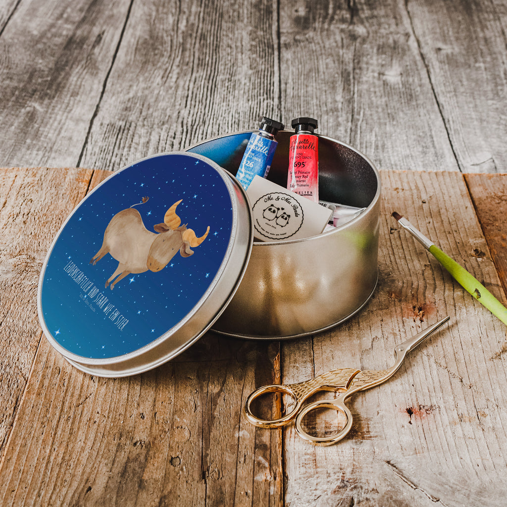 Blechdose rund Sternzeichen Stier Metalldose, Keksdose, Dose, Vorratsdose, Geschenkbox, Tierkreiszeichen, Sternzeichen, Horoskop, Astrologie, Aszendent, Stier, Stier Geschenk, Stier Sternzeichen, Geschenk Mai, Geschenk April, Geburtstag Mai, Geburtstag April, Rind, Ochse