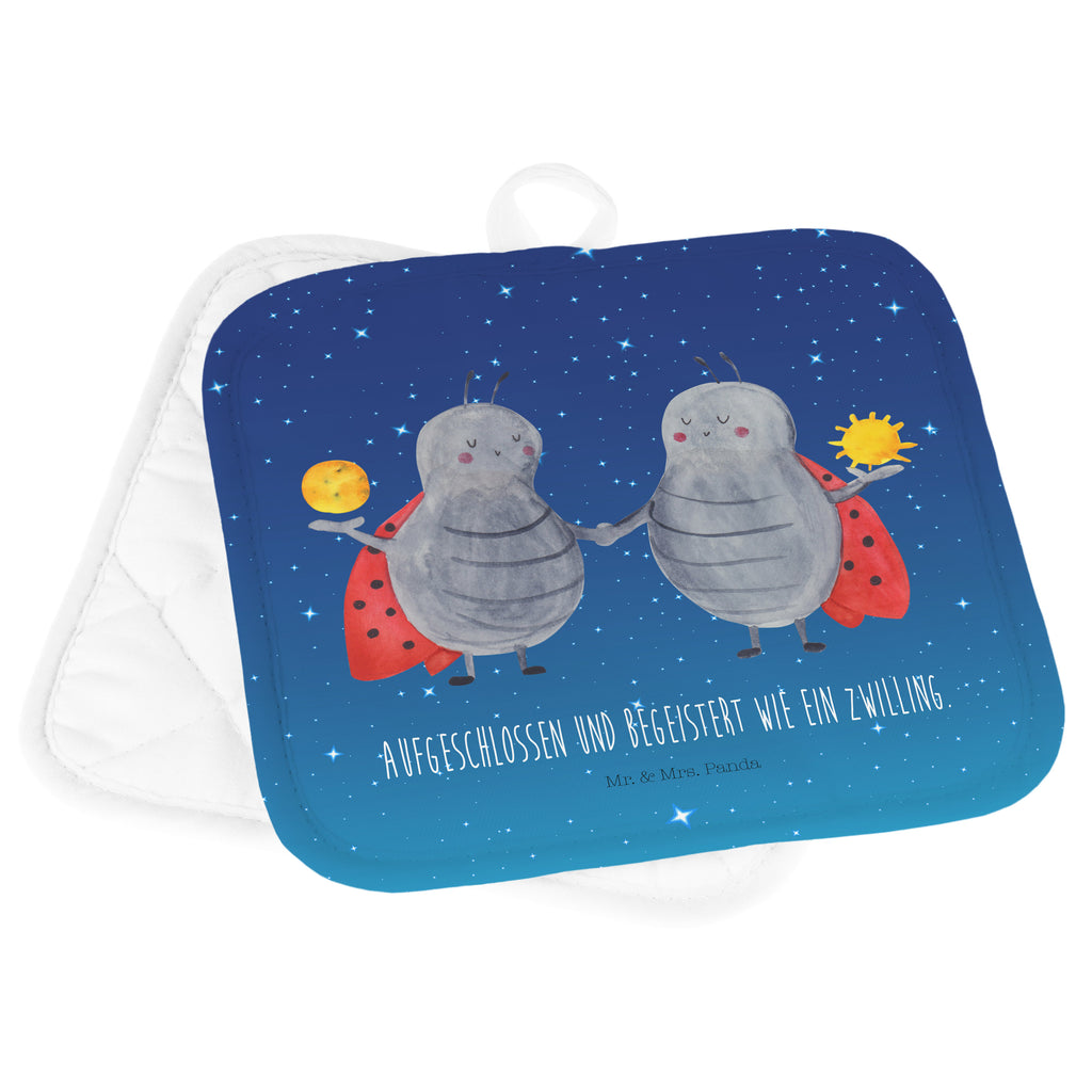 2er Set Topflappen  Sternzeichen Zwilling Topflappen, Topfuntersetzer, Ofenhandschuh, Topflappen Set, Topflappen lustig, Topflappen mit Spruch, Tierkreiszeichen, Sternzeichen, Horoskop, Astrologie, Aszendent, Zwillinge, Zwilling Geschenk, Zwilling Sternzeichen, Geburtstag Mai, Geschenk Mai, Geschenk Juni, Marienkäfer, Glückskäfer, Zwillingsbruder, Zwillingsschwester