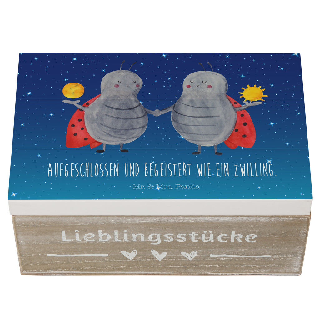 Holzkiste Sternzeichen Zwilling Holzkiste, Kiste, Schatzkiste, Truhe, Schatulle, XXL, Erinnerungsbox, Erinnerungskiste, Dekokiste, Aufbewahrungsbox, Tierkreiszeichen, Sternzeichen, Horoskop, Astrologie, Aszendent, Zwillinge, Zwilling Geschenk, Zwilling Sternzeichen, Geburtstag Mai, Geschenk Mai, Geschenk Juni, Marienkäfer, Glückskäfer, Zwillingsbruder, Zwillingsschwester
