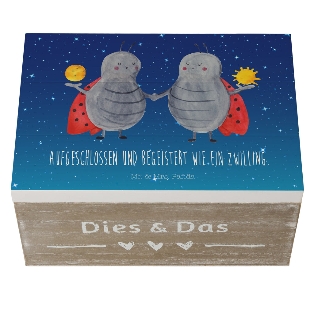 Holzkiste Sternzeichen Zwilling Holzkiste, Kiste, Schatzkiste, Truhe, Schatulle, XXL, Erinnerungsbox, Erinnerungskiste, Dekokiste, Aufbewahrungsbox, Tierkreiszeichen, Sternzeichen, Horoskop, Astrologie, Aszendent, Zwillinge, Zwilling Geschenk, Zwilling Sternzeichen, Geburtstag Mai, Geschenk Mai, Geschenk Juni, Marienkäfer, Glückskäfer, Zwillingsbruder, Zwillingsschwester