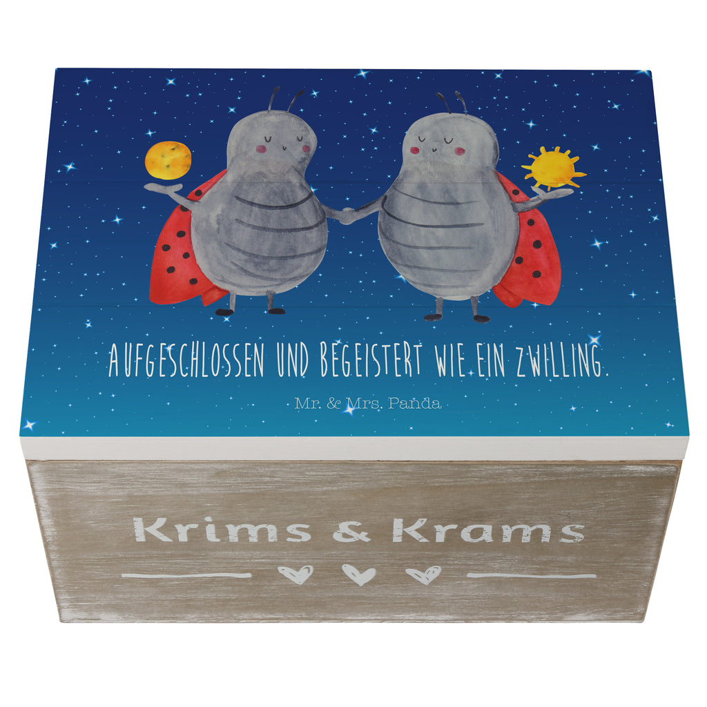 Holzkiste Sternzeichen Zwilling Holzkiste, Kiste, Schatzkiste, Truhe, Schatulle, XXL, Erinnerungsbox, Erinnerungskiste, Dekokiste, Aufbewahrungsbox, Tierkreiszeichen, Sternzeichen, Horoskop, Astrologie, Aszendent, Zwillinge, Zwilling Geschenk, Zwilling Sternzeichen, Geburtstag Mai, Geschenk Mai, Geschenk Juni, Marienkäfer, Glückskäfer, Zwillingsbruder, Zwillingsschwester