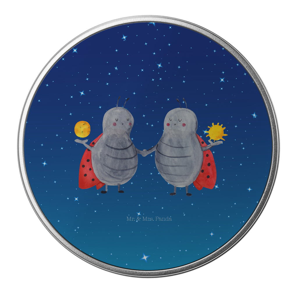 Blechdose rund Sternzeichen Zwilling Metalldose, Keksdose, Dose, Vorratsdose, Geschenkbox, Tierkreiszeichen, Sternzeichen, Horoskop, Astrologie, Aszendent, Zwillinge, Zwilling Geschenk, Zwilling Sternzeichen, Geburtstag Mai, Geschenk Mai, Geschenk Juni, Marienkäfer, Glückskäfer, Zwillingsbruder, Zwillingsschwester