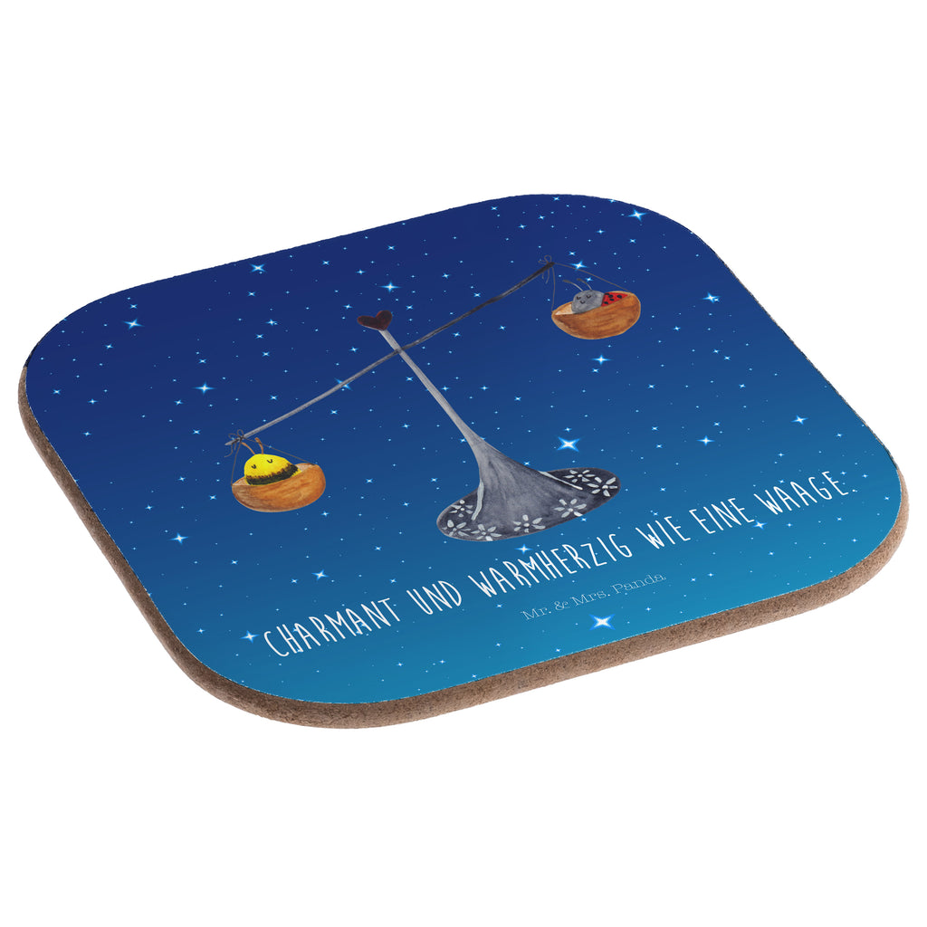 Quadratische Untersetzer Sternzeichen Waage Bierdeckel, Glasuntersetzer, Untersetzer Gläser, Getränkeuntersetzer, Tierkreiszeichen, Sternzeichen, Horoskop, Astrologie, Aszendent, Waage, Waage Geschenk, Waage Sternzeichen, Geschenk Oktober, Geschenk September, Geburtstag Oktober, Geburtstag September, Gleichgewicht, Marienkäfer, Hummel, Biene