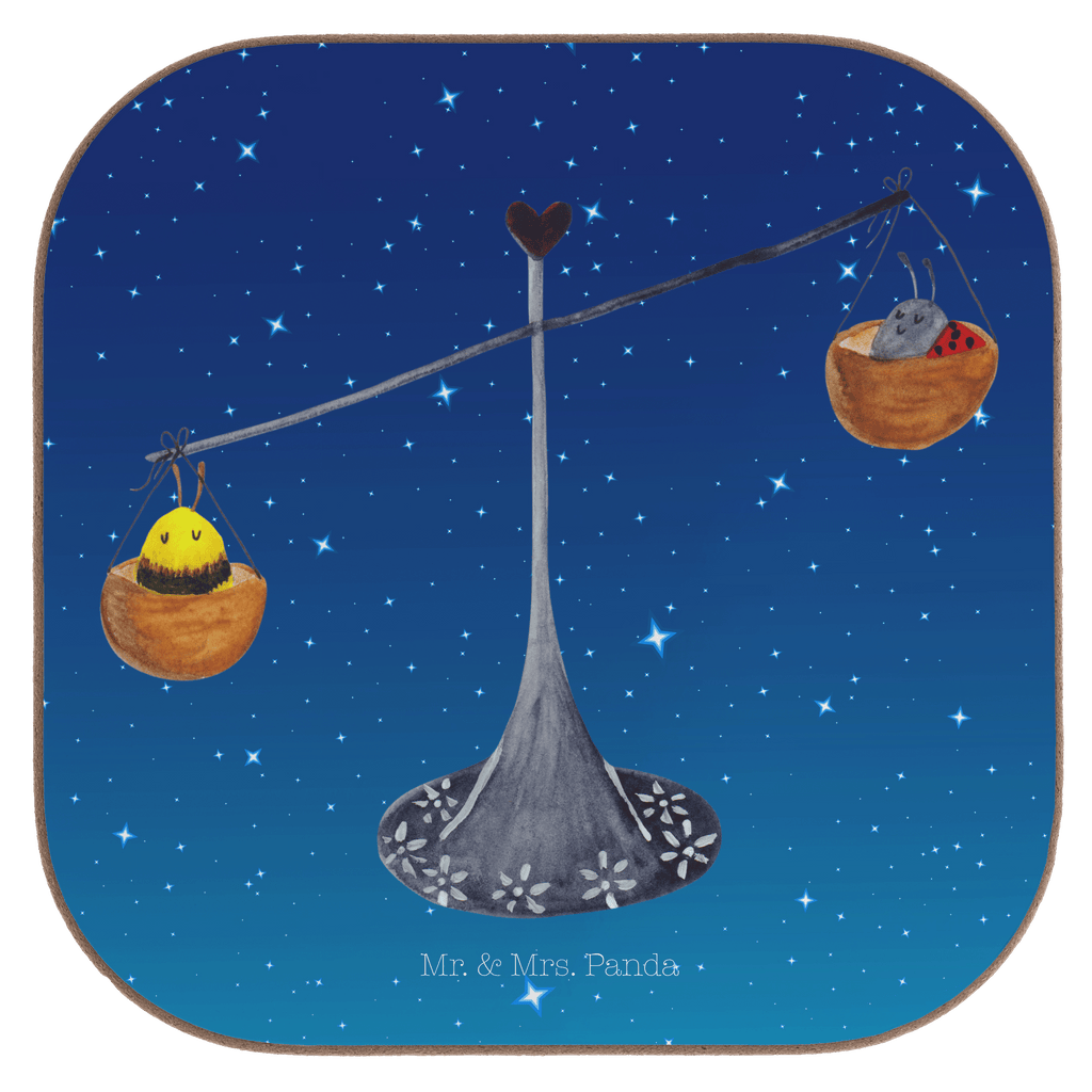 Quadratische Untersetzer Sternzeichen Waage Bierdeckel, Glasuntersetzer, Untersetzer Gläser, Getränkeuntersetzer, Tierkreiszeichen, Sternzeichen, Horoskop, Astrologie, Aszendent, Waage, Waage Geschenk, Waage Sternzeichen, Geschenk Oktober, Geschenk September, Geburtstag Oktober, Geburtstag September, Gleichgewicht, Marienkäfer, Hummel, Biene