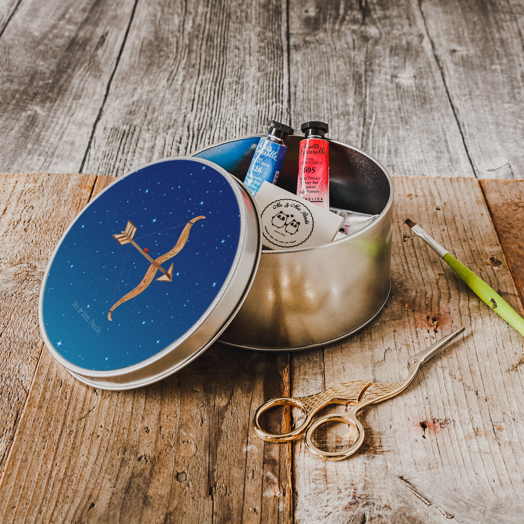 Blechdose rund Sternzeichen Schütze Metalldose, Keksdose, Dose, Vorratsdose, Geschenkbox, Tierkreiszeichen, Sternzeichen, Horoskop, Astrologie, Aszendent, Schütze, Schütze Geschenk, Schütze Sternzeichen, Geschenk November, Geschenk Dezember, Geburtstag November, Geburtstag Dezember, Geschenk Schützenfest