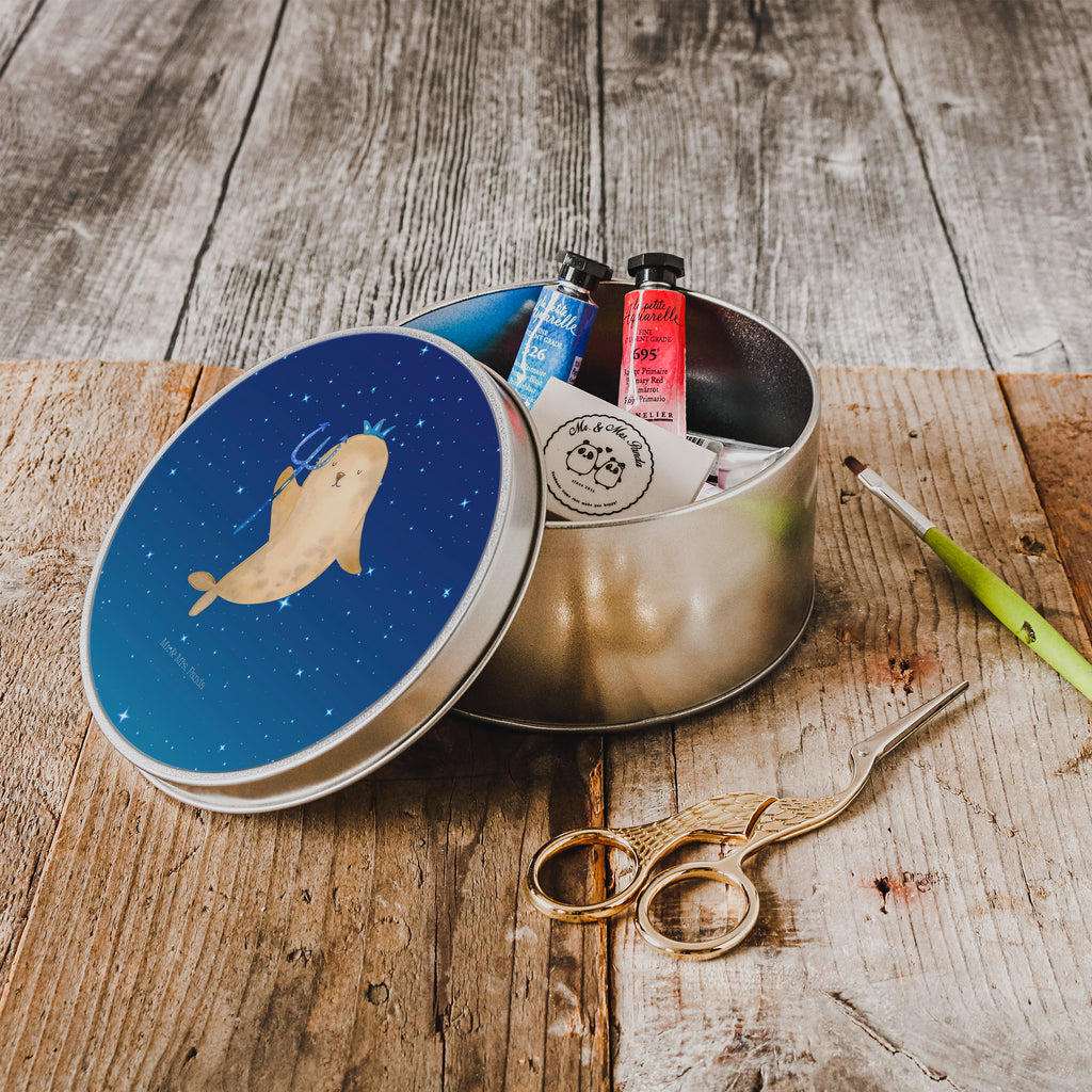 Blechdose rund Sternzeichen Wassermann Metalldose, Keksdose, Dose, Vorratsdose, Geschenkbox, Tierkreiszeichen, Sternzeichen, Horoskop, Astrologie, Aszendent, Meermann, Nix, Wassermann Geschenk, Wassermann Sternzeichen, Geschenk Januar, Geschenk Februar, Geburtstag Januar, Geburtstag Februar, Meer Geschenk
