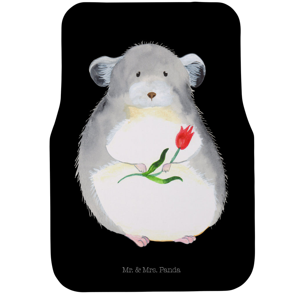 Fahrer Autofußmatte Chinchilla mit Blume Autofußmatten, Fußmatte Auto, Fahrer, Schmutzmatte Auto, Tiermotive, Gute Laune, lustige Sprüche, Tiere, Chinchilla, Chinchillas, Liebeskummer, Kummer, Depressionen, traurig sein, Chaos, Glücklichsein, Büro, Büroalltag