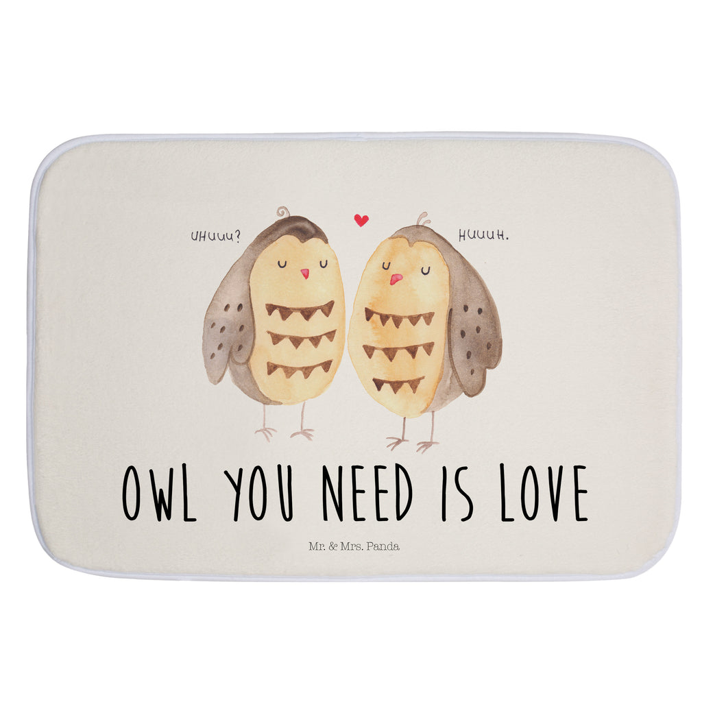 Badvorleger Eule Liebe Badematte, Badteppich, Duschvorleger, Badezimmerteppich, Badezimmermatte, Badvorleger, Duschmatte, Duschteppich, Eule, Eule Deko, Liebe, Hochzeit Spruch, Owl, All you need is love, Liebe Spruch, Freundin Geschenk, Freund, Wortspiel lustig