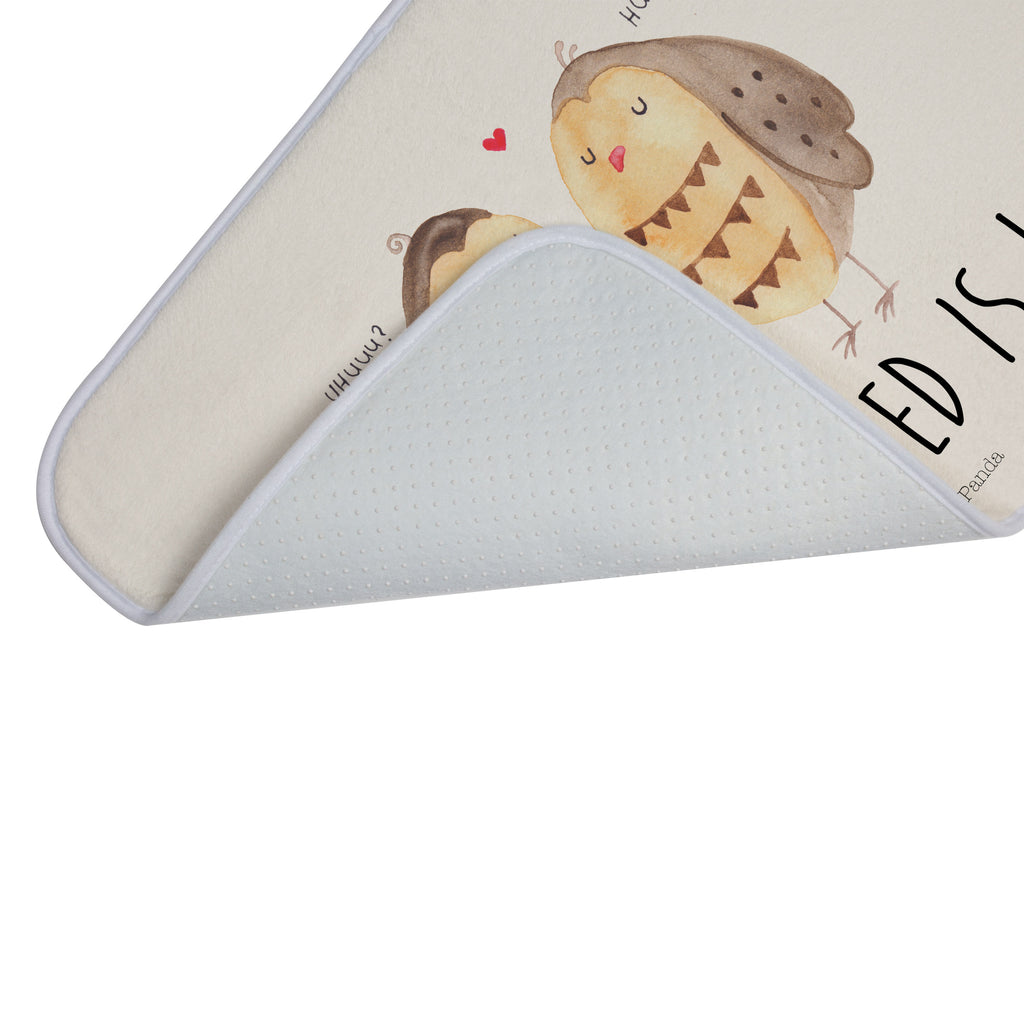 Badvorleger Eule Liebe Badematte, Badteppich, Duschvorleger, Badezimmerteppich, Badezimmermatte, Badvorleger, Duschmatte, Duschteppich, Eule, Eule Deko, Liebe, Hochzeit Spruch, Owl, All you need is love, Liebe Spruch, Freundin Geschenk, Freund, Wortspiel lustig