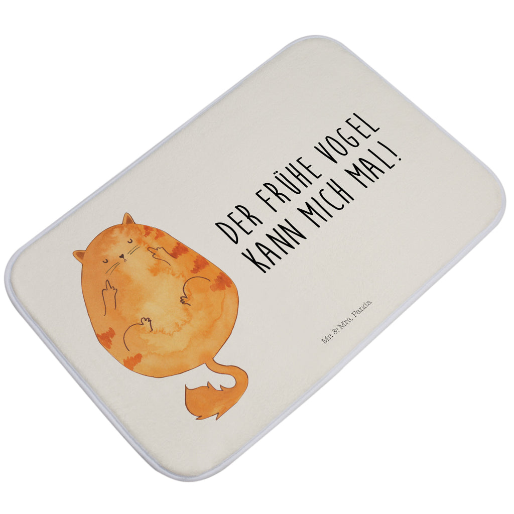 Badvorleger Katze Frühaufsteher Badematte, Badteppich, Duschvorleger, Badezimmerteppich, Badezimmermatte, Badvorleger, Duschmatte, Duschteppich, Katze, Katzenmotiv, Katzenfan, Katzendeko, Katzenfreund, Katzenliebhaber, Katzenprodukte, Katzenartikel, Katzenaccessoires, Katzensouvenirs, Katzenliebhaberprodukte, Katzenmotive, Der frühe Vogel kann mich mal, Morgenmuffel, Frühaufsteher, Kaffee, Katzen, Kater, Mietze