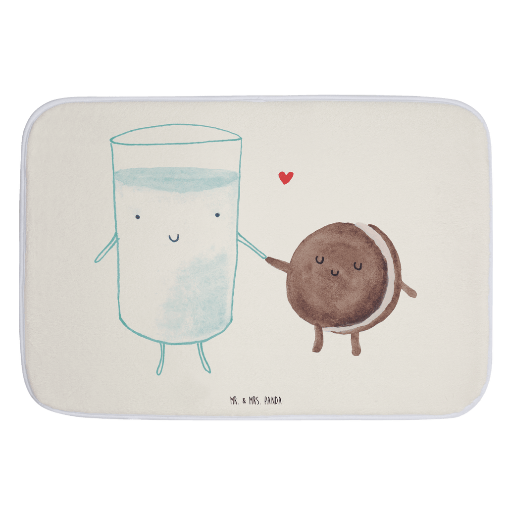 Badvorleger Milch & Keks Badematte, Badteppich, Duschvorleger, Badezimmerteppich, Badezimmermatte, Badvorleger, Duschmatte, Duschteppich, Tiermotive, Gute Laune, lustige Sprüche, Tiere, Milk, Cookie, Milch, Keks, Kekse, Kaffee, Einladung Frühstück, Motiv süß, romantisch, perfektes Paar