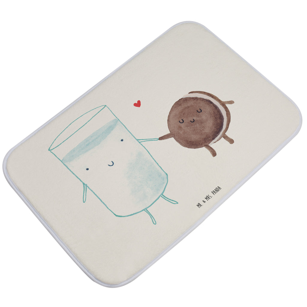 Badvorleger Milch & Keks Badematte, Badteppich, Duschvorleger, Badezimmerteppich, Badezimmermatte, Badvorleger, Duschmatte, Duschteppich, Tiermotive, Gute Laune, lustige Sprüche, Tiere, Milk, Cookie, Milch, Keks, Kekse, Kaffee, Einladung Frühstück, Motiv süß, romantisch, perfektes Paar