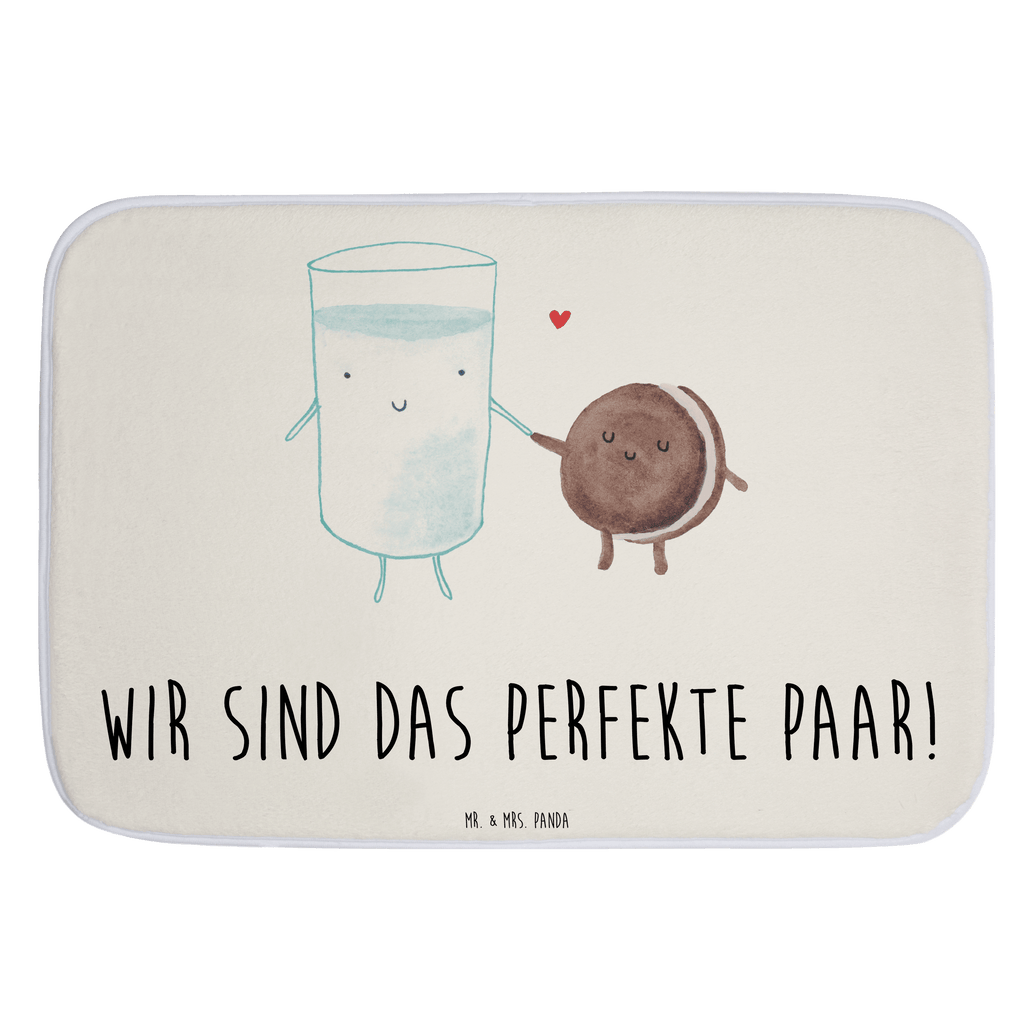 Badvorleger Milch & Keks Badematte, Badteppich, Duschvorleger, Badezimmerteppich, Badezimmermatte, Badvorleger, Duschmatte, Duschteppich, Tiermotive, Gute Laune, lustige Sprüche, Tiere, Milk, Cookie, Milch, Keks, Kekse, Kaffee, Einladung Frühstück, Motiv süß, romantisch, perfektes Paar