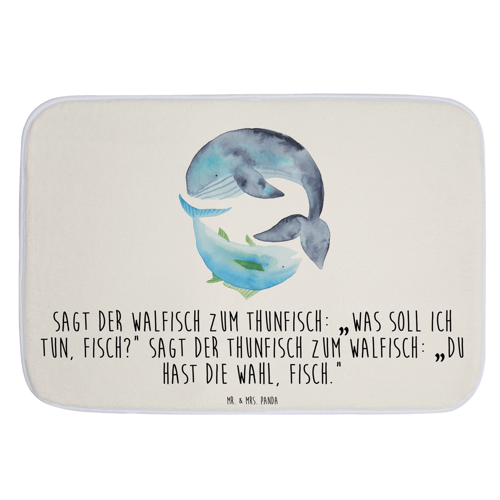 Badvorleger Walfisch & Thunfisch Badematte, Badteppich, Duschvorleger, Badezimmerteppich, Badezimmermatte, Badvorleger, Duschmatte, Duschteppich, Tiermotive, Gute Laune, lustige Sprüche, Tiere, Wal, Wahl, Tunfisch, Wortwitz lustig, Spruch lustig, Flachwitz, Witz, Spruch des Tages, Flachwitz Geschenk