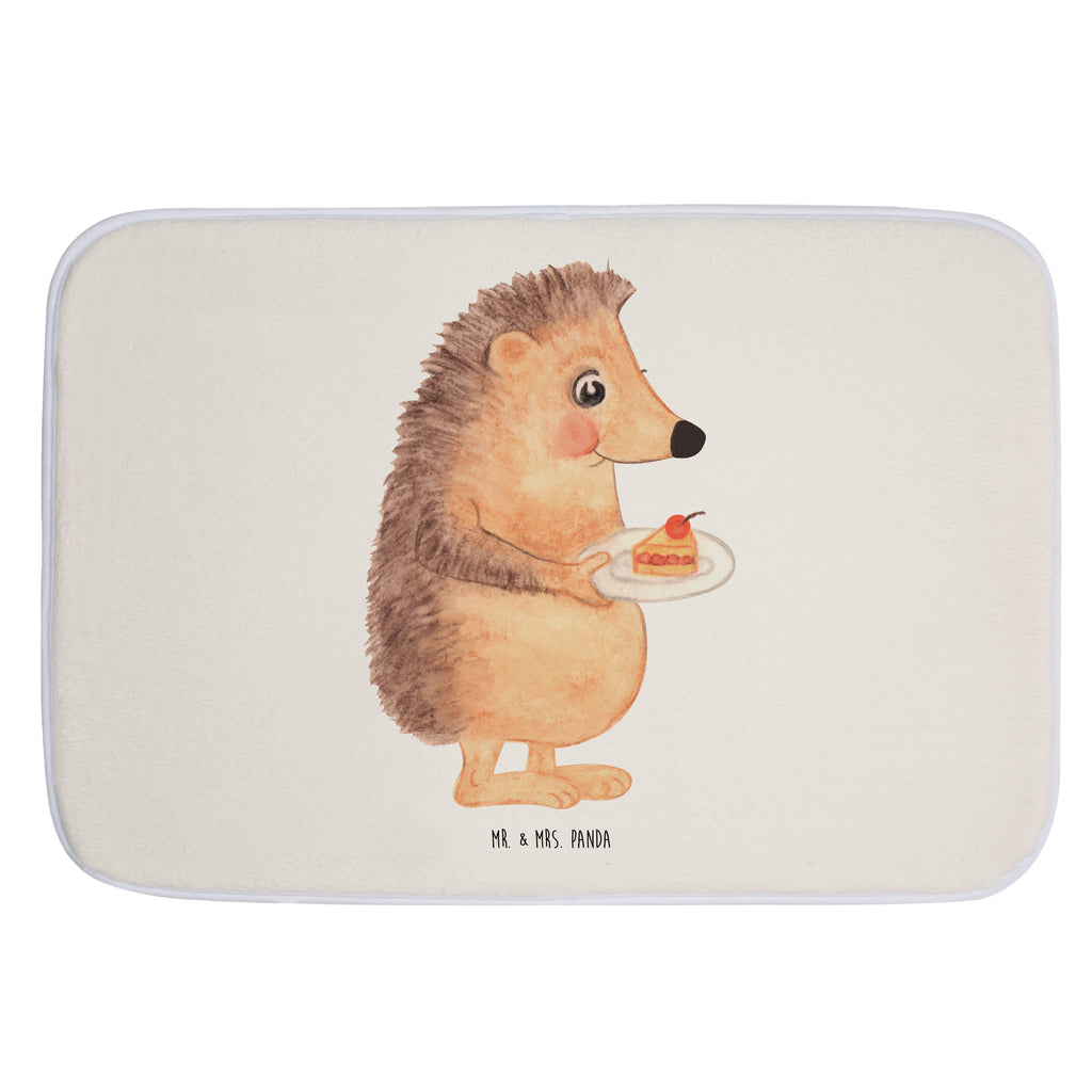 Badvorleger Igel mit Kuchenstück Badematte, Badteppich, Duschvorleger, Badezimmerteppich, Badezimmermatte, Badvorleger, Duschmatte, Duschteppich, Tiermotive, Gute Laune, lustige Sprüche, Tiere, Igel, Essen Spruch, Kuchen, Backen Geschenk, Kuchen backen, Einladung Party, Geburtstagskuchen, Torte