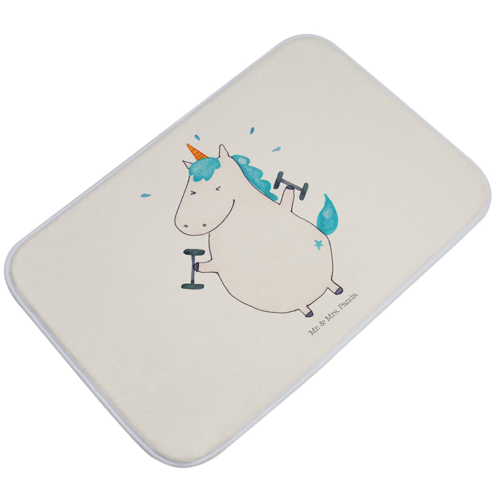 Badvorleger Einhorn Fitness Badematte, Badteppich, Duschvorleger, Badezimmerteppich, Badezimmermatte, Badvorleger, Duschmatte, Duschteppich, Einhorn, Einhörner, Einhorn Deko, Pegasus, Unicorn, Gym, Fitness, Fitnessstudio, Diät, Abnehmen, Sport, Pumpen, Geräte, Sixpack