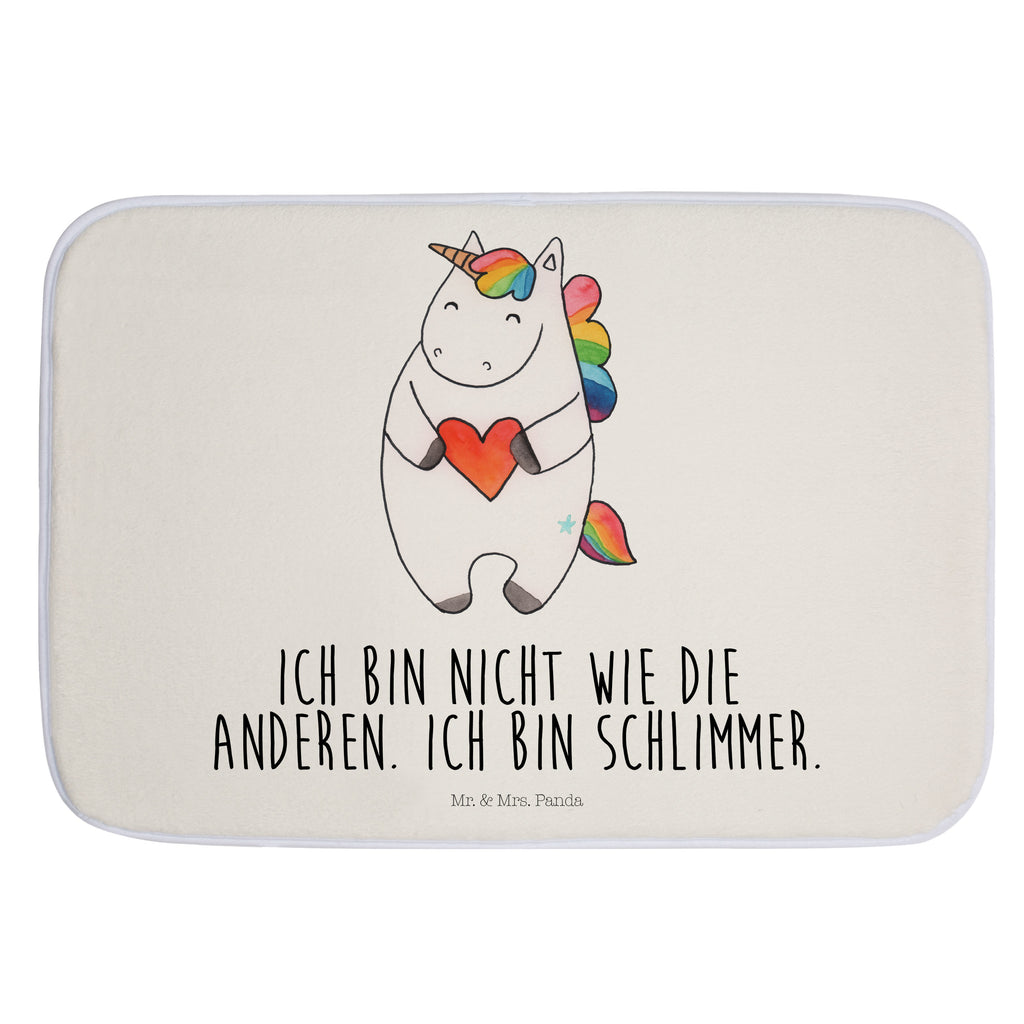 Badvorleger Einhorn Herz Badematte, Badteppich, Duschvorleger, Badezimmerteppich, Badezimmermatte, Badvorleger, Duschmatte, Duschteppich, Einhorn, Einhörner, Einhorn Deko, Pegasus, Unicorn, Herz, schlimm, böse, witzig, lustig, Freundin, anders, bunt
