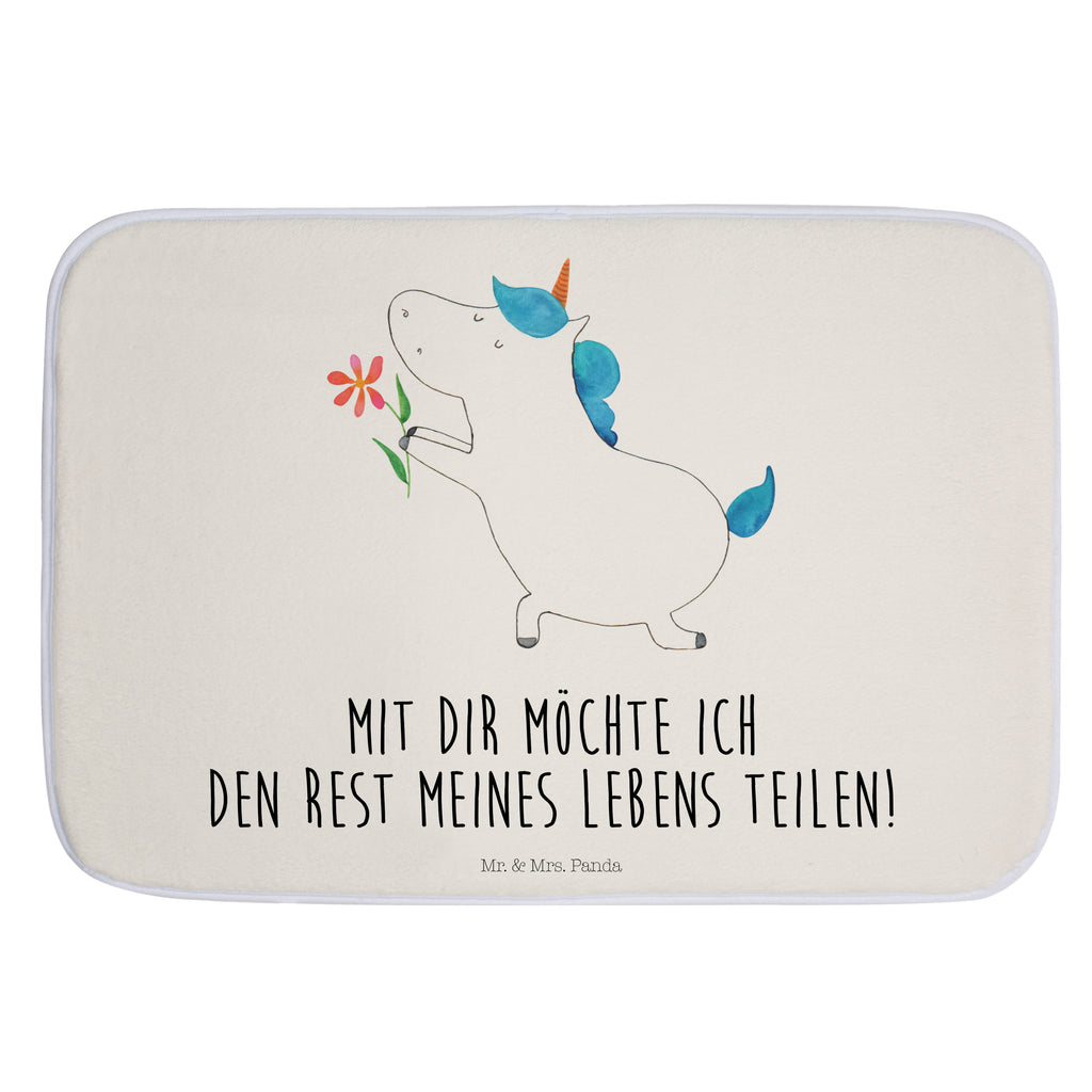 Badvorleger Einhorn Blume Badematte, Badteppich, Duschvorleger, Badezimmerteppich, Badezimmermatte, Badvorleger, Duschmatte, Duschteppich, Einhorn, Einhörner, Einhorn Deko, Pegasus, Unicorn, Liebe, Liebesbeweis, Antrag, Heiratsantrag, Verlobung, Ehepaar, Pärchen, Partner, Freund, Freundin, Ehe, heiraten