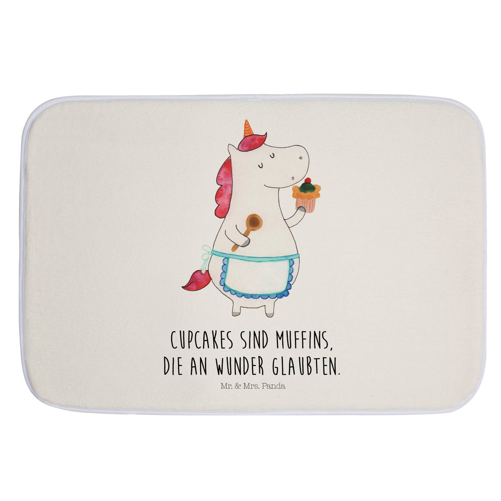 Badvorleger Einhorn Küchenfee Badematte, Badteppich, Duschvorleger, Badezimmerteppich, Badezimmermatte, Badvorleger, Duschmatte, Duschteppich, Einhorn, Einhörner, Einhorn Deko, Pegasus, Unicorn, backen, Muffin, Motivation, Träumer, träumen, Bäckerin, Hobbykoch, Koch, Torte, Kuchen