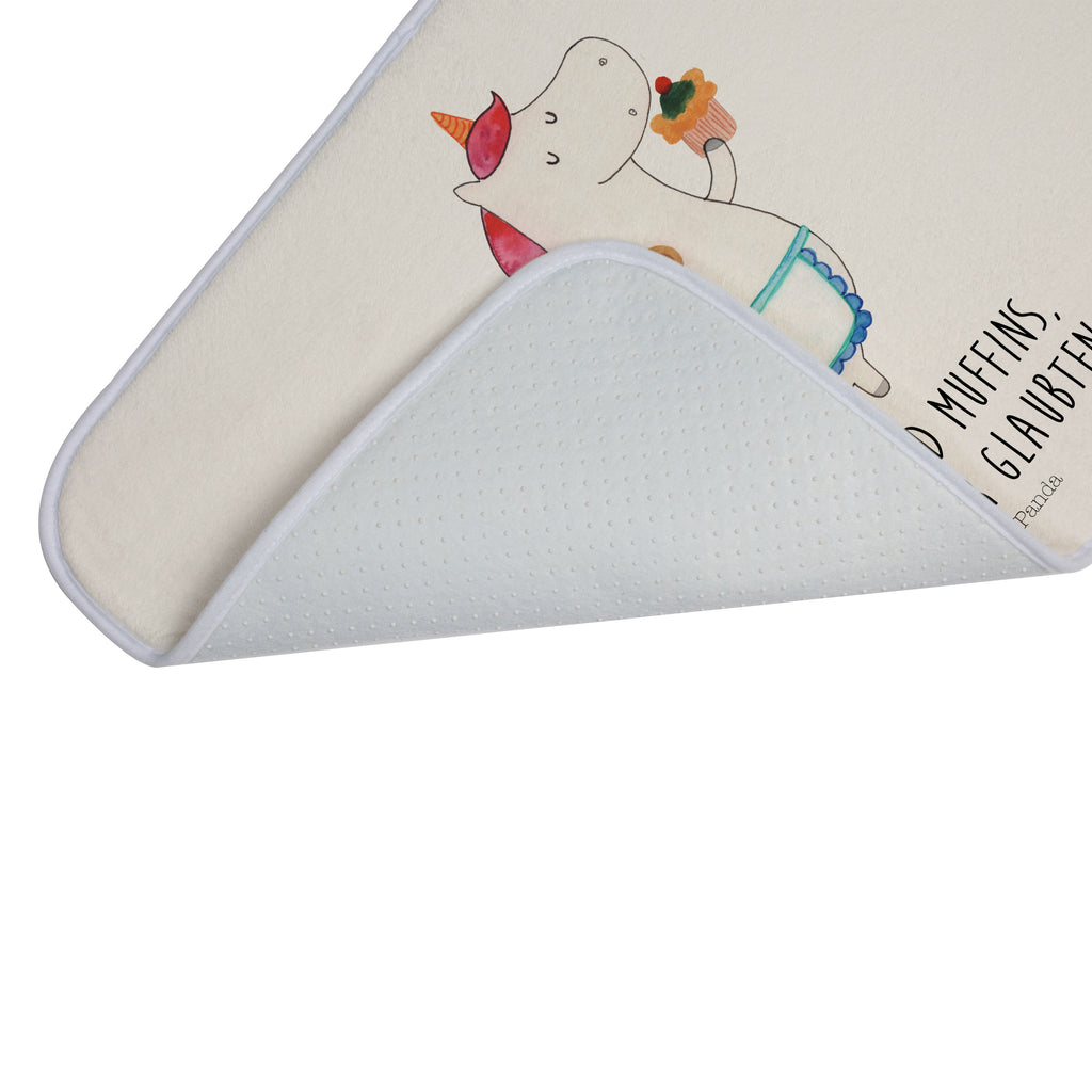 Badvorleger Einhorn Küchenfee Badematte, Badteppich, Duschvorleger, Badezimmerteppich, Badezimmermatte, Badvorleger, Duschmatte, Duschteppich, Einhorn, Einhörner, Einhorn Deko, Pegasus, Unicorn, backen, Muffin, Motivation, Träumer, träumen, Bäckerin, Hobbykoch, Koch, Torte, Kuchen
