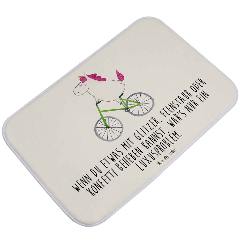 Badvorleger Einhorn Radfahrer Badematte, Badteppich, Duschvorleger, Badezimmerteppich, Badezimmermatte, Badvorleger, Duschmatte, Duschteppich, Einhorn, Einhörner, Einhorn Deko, Pegasus, Unicorn, Radfahren, Radfahrer, Rad, Bike, Feenstaub, Konfetti, Luxusproblem, Kummer, Liebeskummer