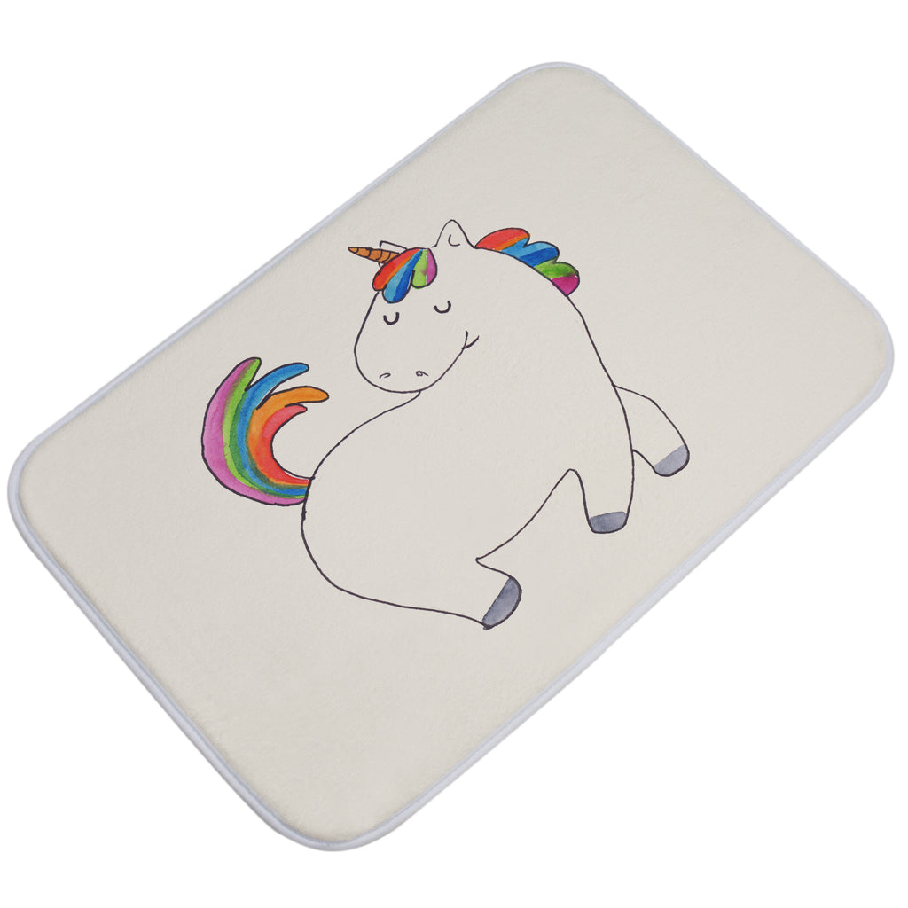 Badvorleger Einhorn stolzierend Badematte, Badteppich, Duschvorleger, Badezimmerteppich, Badezimmermatte, Badvorleger, Duschmatte, Duschteppich, Einhorn, Einhörner, Einhorn Deko, Pegasus, Unicorn, stolz, anders, bunt, Pferd, Reiter, Reiten, Freundin, Geschenk